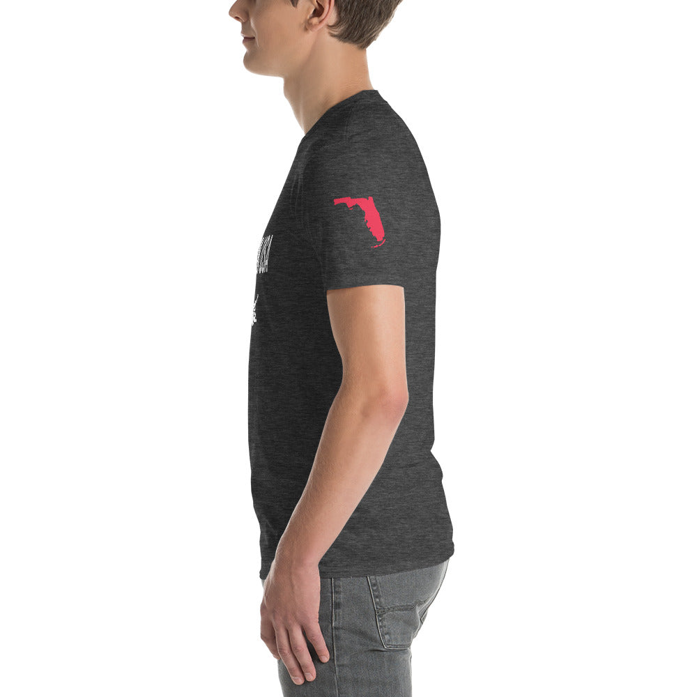 MADE IN USA ALLIGATOR T-SHIRT W/ FLORIDA MAP LEFT SLEEVE - Florida Alligator Premium Lightweight T-Shirt