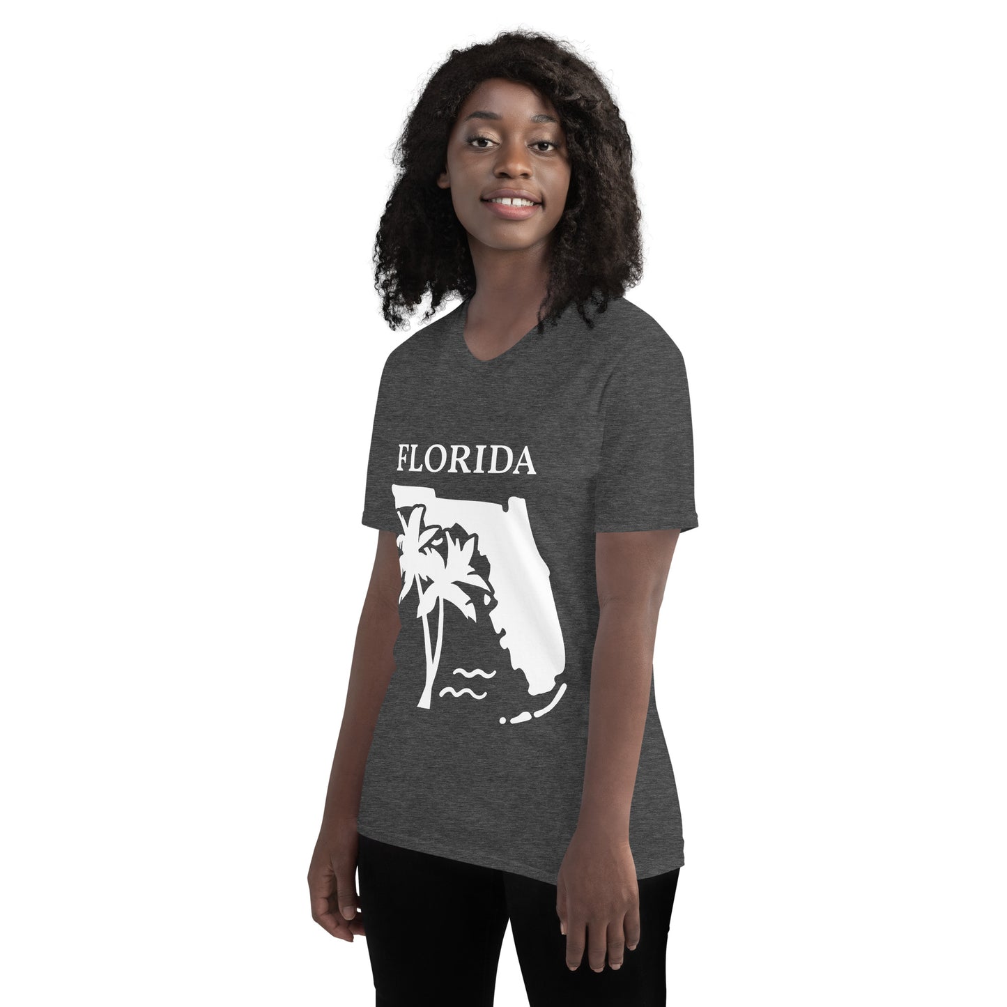 FLORIDA STATE T-SHIRT W/ PALM TREES - State of Florida Unisex T-Shirt - Gildan 980