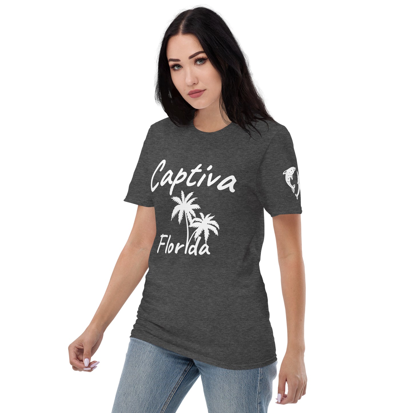 CAPTIVA FLORIDA PALM TREE T-SHIRT AND DOLPHINS - Palm Tree Dolphin Shirt Captiva Florida