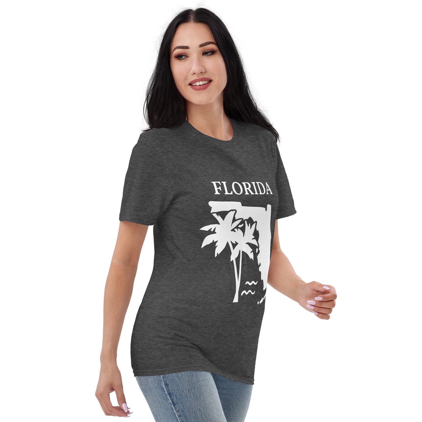 FLORIDA STATE T-SHIRT W/ PALM TREES - State of Florida Unisex T-Shirt - Gildan 980