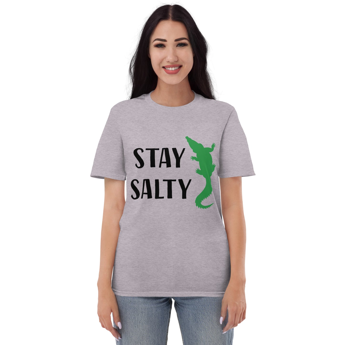 STAY SALTY W/ ALLIGATOR FLORIDA T-SHIRT - Florida Unisex Lightweight T-Shirt - Gildan 980