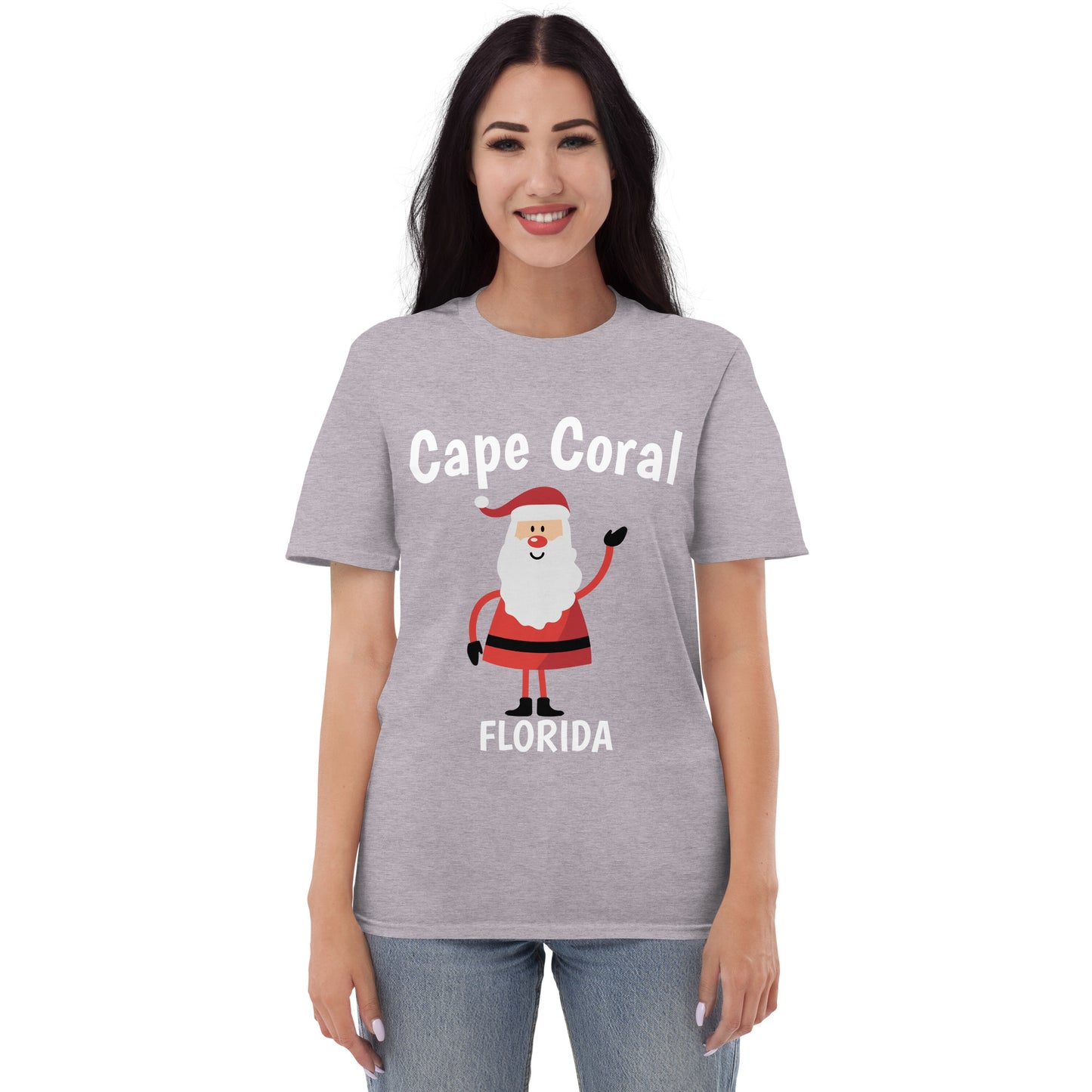 CORAL FLORIDA SANTA Shirt - Cape Coral FL with Santa - Holiday T-shirt - Christmas Santa