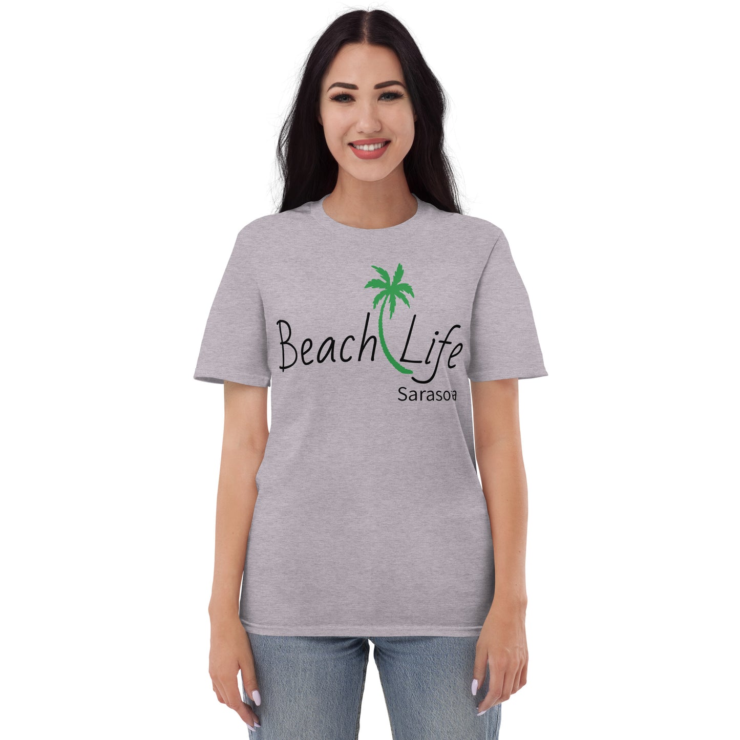 SARASOTA FLORIDA PALM TREE T-SHIRT - Beach Life Sarasota T-Shirt with Palm Tree
