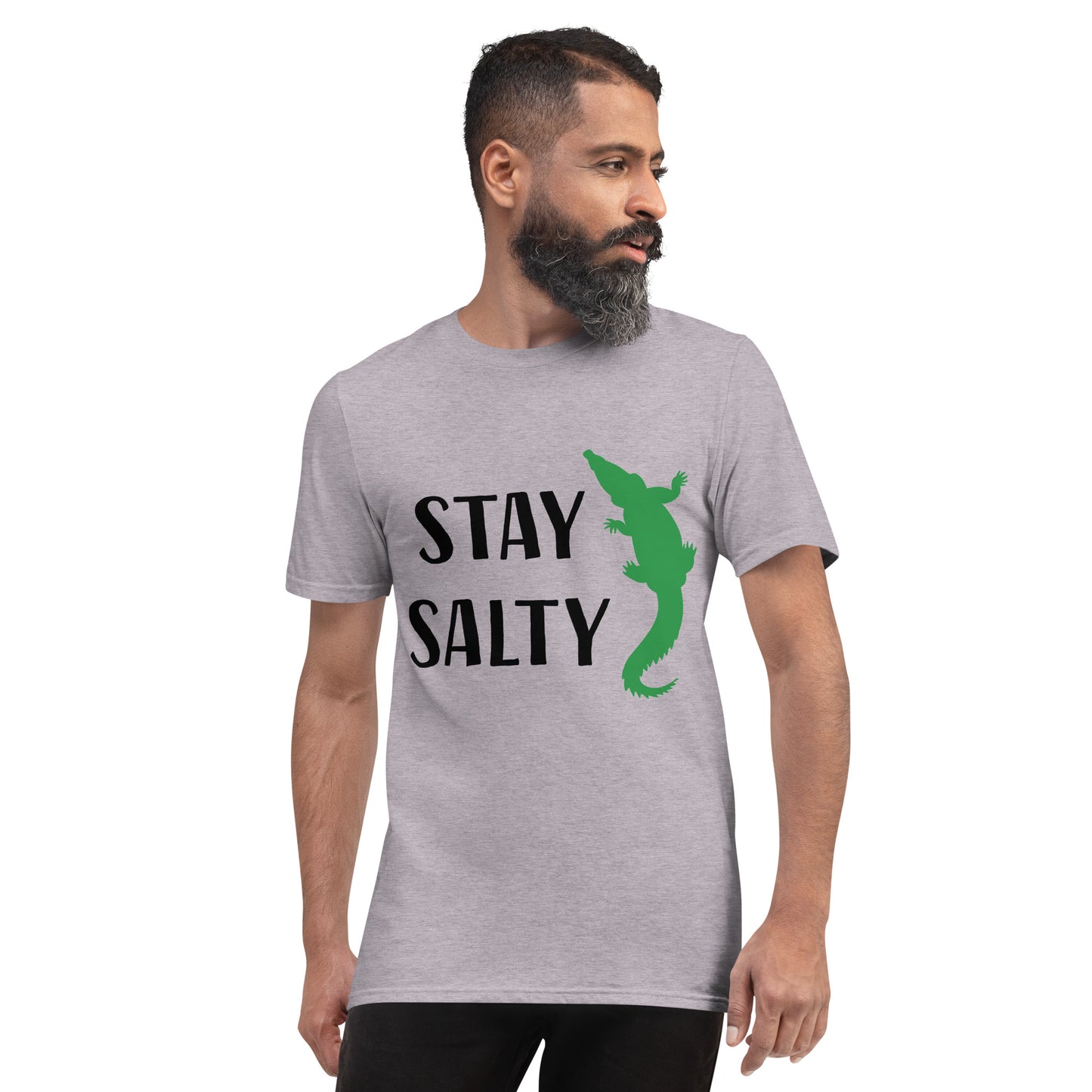 STAY SALTY W/ ALLIGATOR FLORIDA T-SHIRT - Florida Unisex Lightweight T-Shirt - Gildan 980