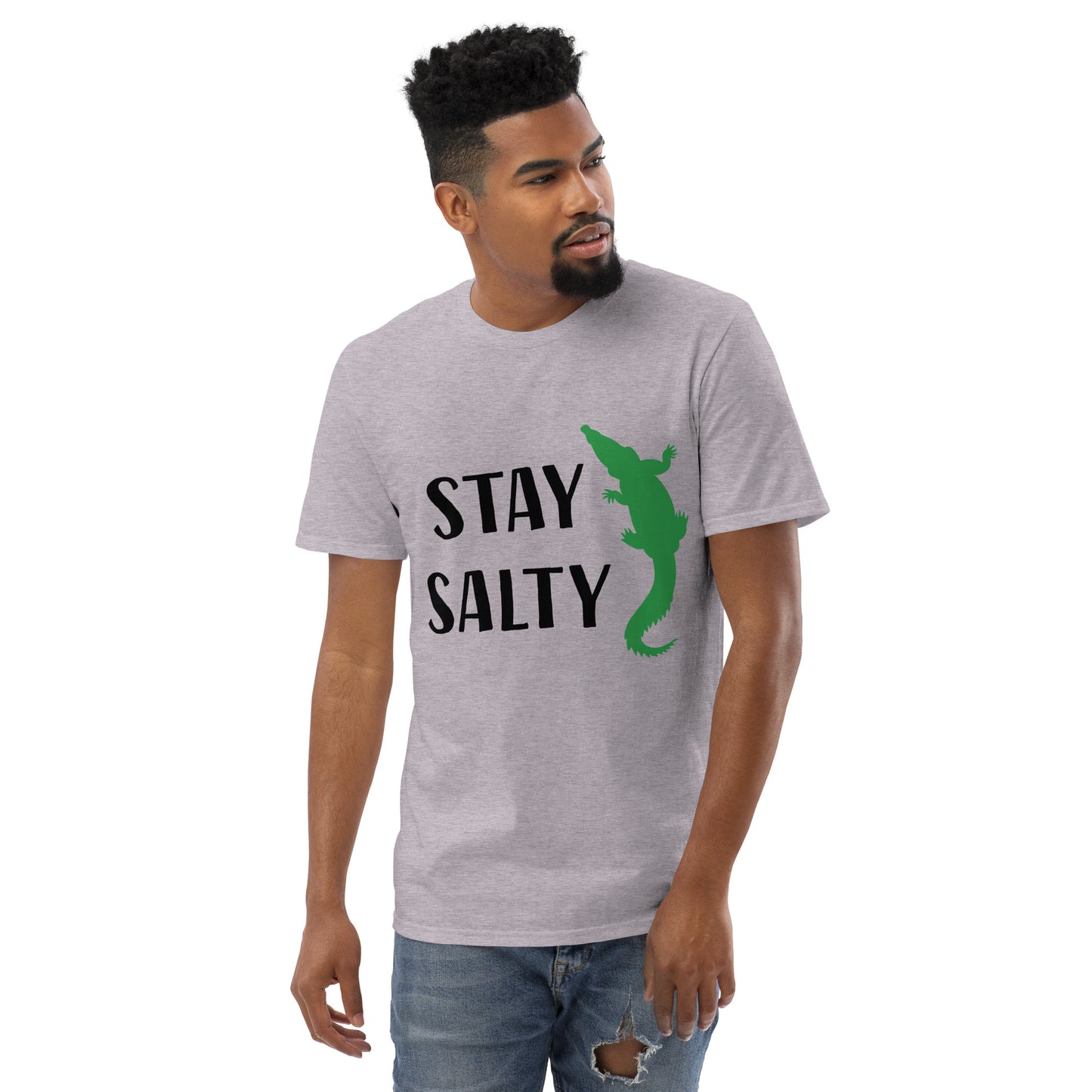 STAY SALTY W/ ALLIGATOR FLORIDA T-SHIRT - Florida Unisex Lightweight T-Shirt - Gildan 980