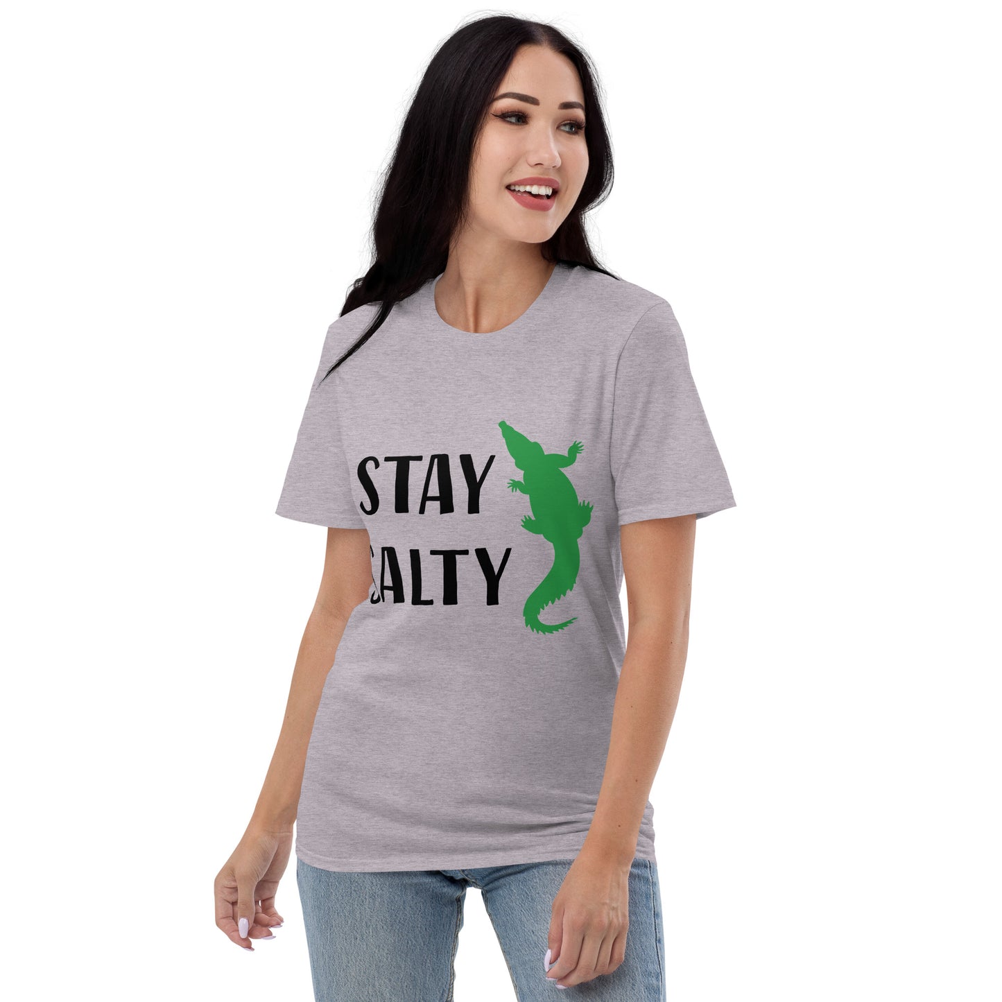 STAY SALTY W/ ALLIGATOR FLORIDA T-SHIRT - Florida Unisex Lightweight T-Shirt - Gildan 980