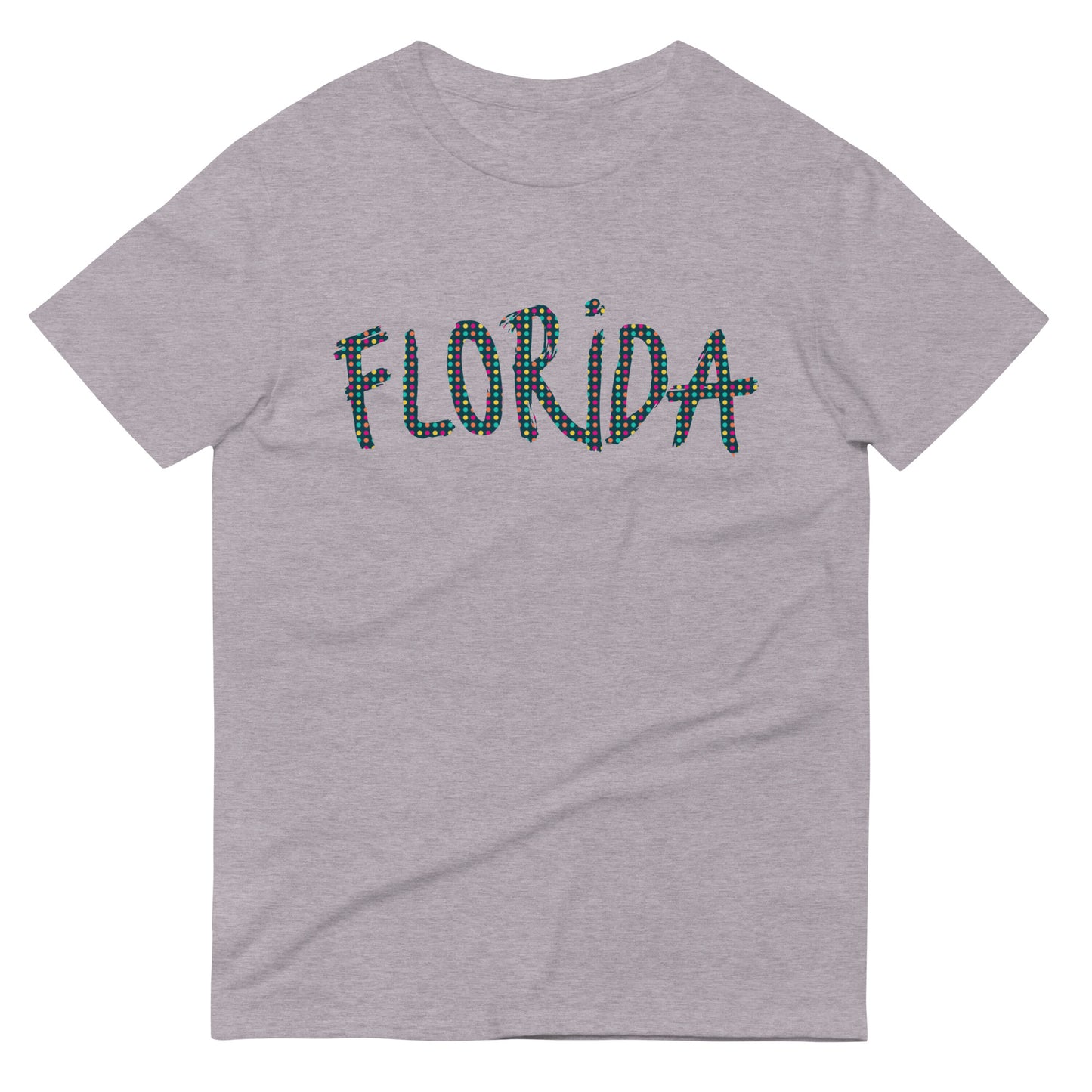 FLORIDA T-SHIRT - Florida Shirt - Unisex White & Grey Florida T-Shirt - Gildan 980