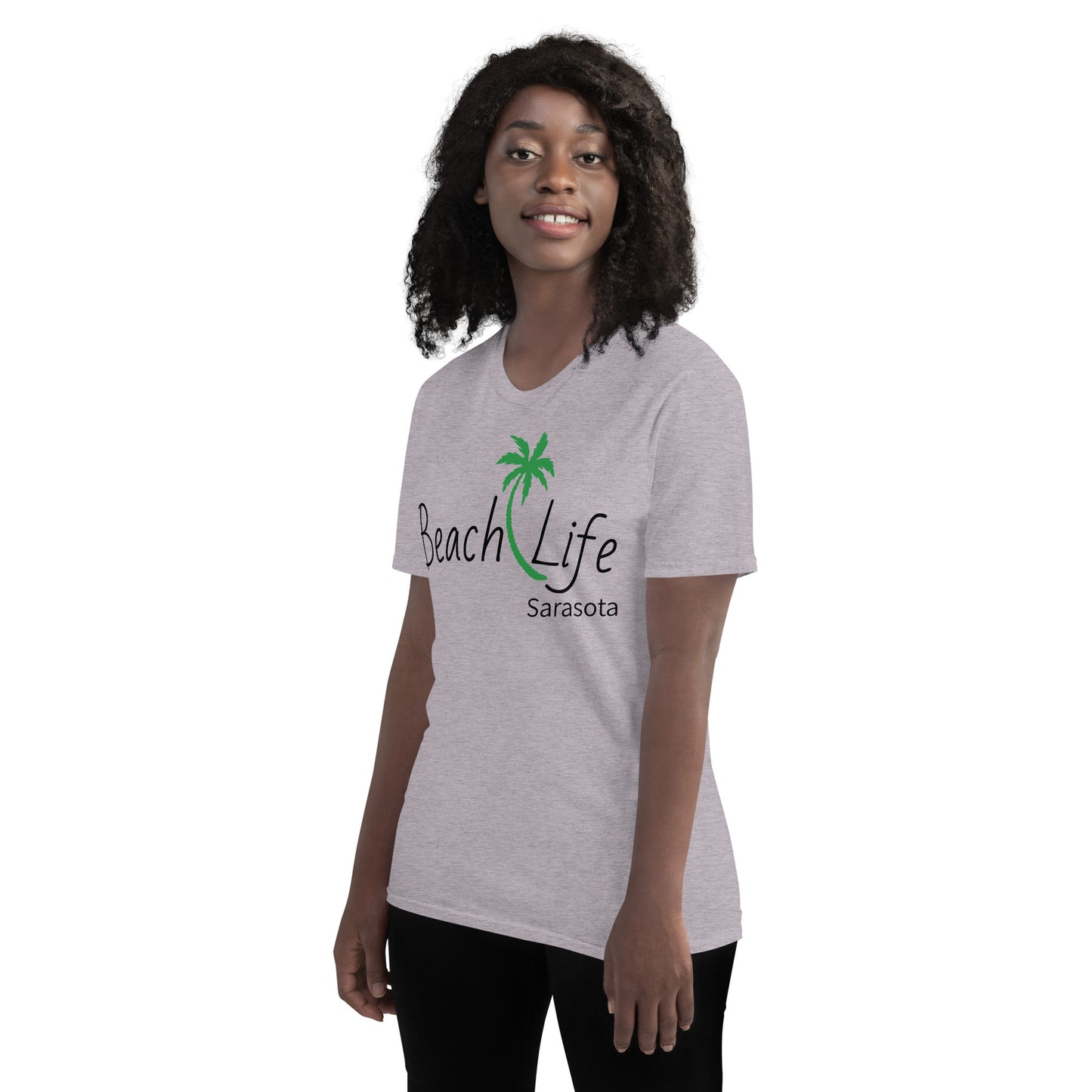 SARASOTA FLORIDA PALM TREE T-SHIRT - Beach Life Sarasota T-Shirt with Palm Tree