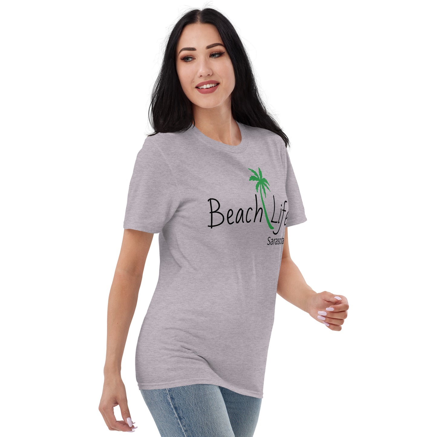SARASOTA FLORIDA PALM TREE T-SHIRT - Beach Life Sarasota T-Shirt with Palm Tree