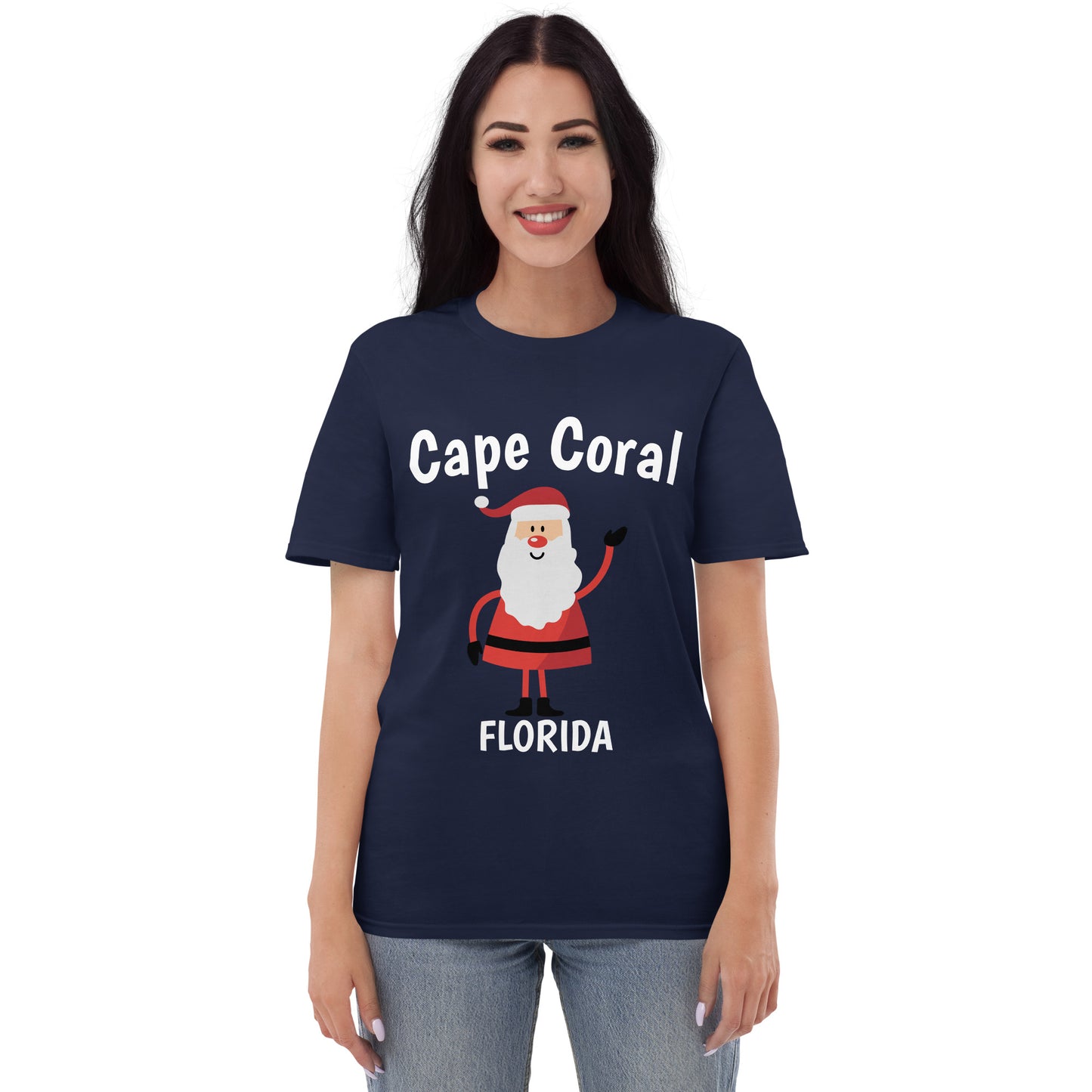 CORAL FLORIDA SANTA Shirt - Cape Coral FL with Santa - Holiday T-shirt - Christmas Santa
