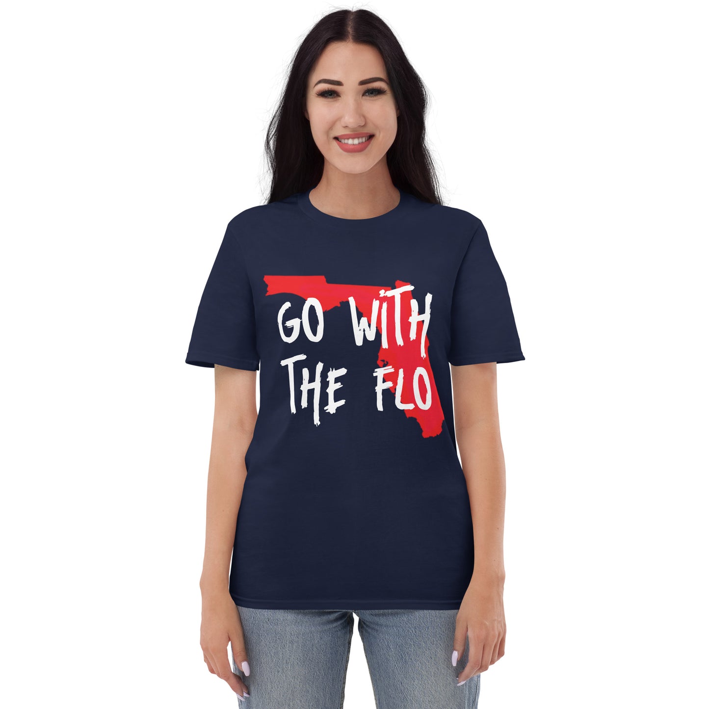 GO WITH THE FLO - FLORIDA MAP T-SHIRT - Map of Florida Unisex Lightweight TShirt