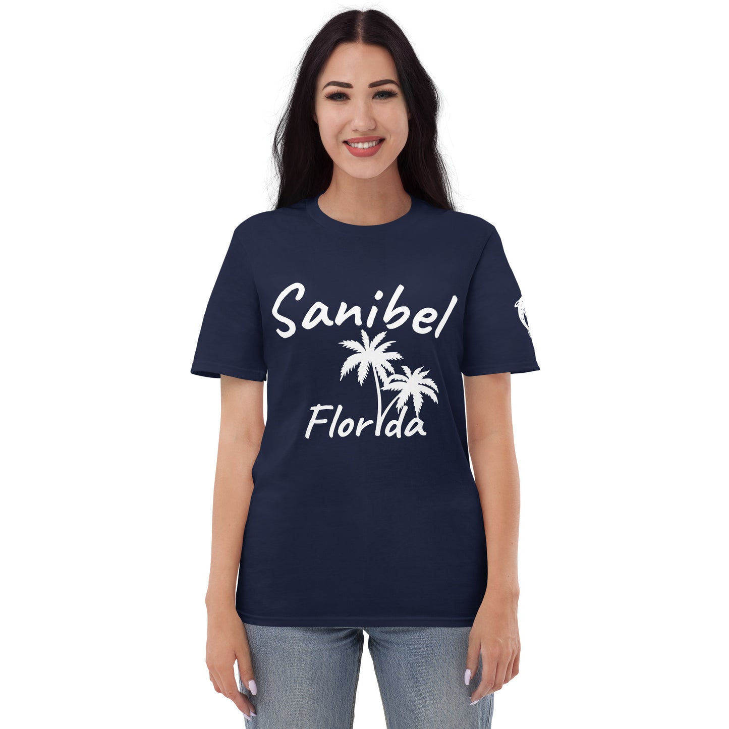SANIBEL FLORIDA PALM TREE T-SHIRT - Palm Tree Dolphin Shirt Sanibel Island Florida