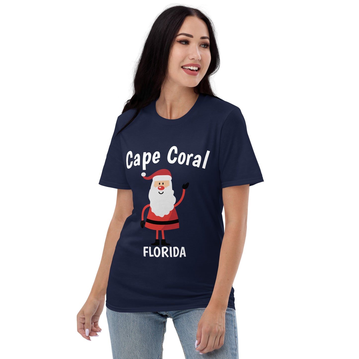 CORAL FLORIDA SANTA Shirt - Cape Coral FL with Santa - Holiday T-shirt - Christmas Santa