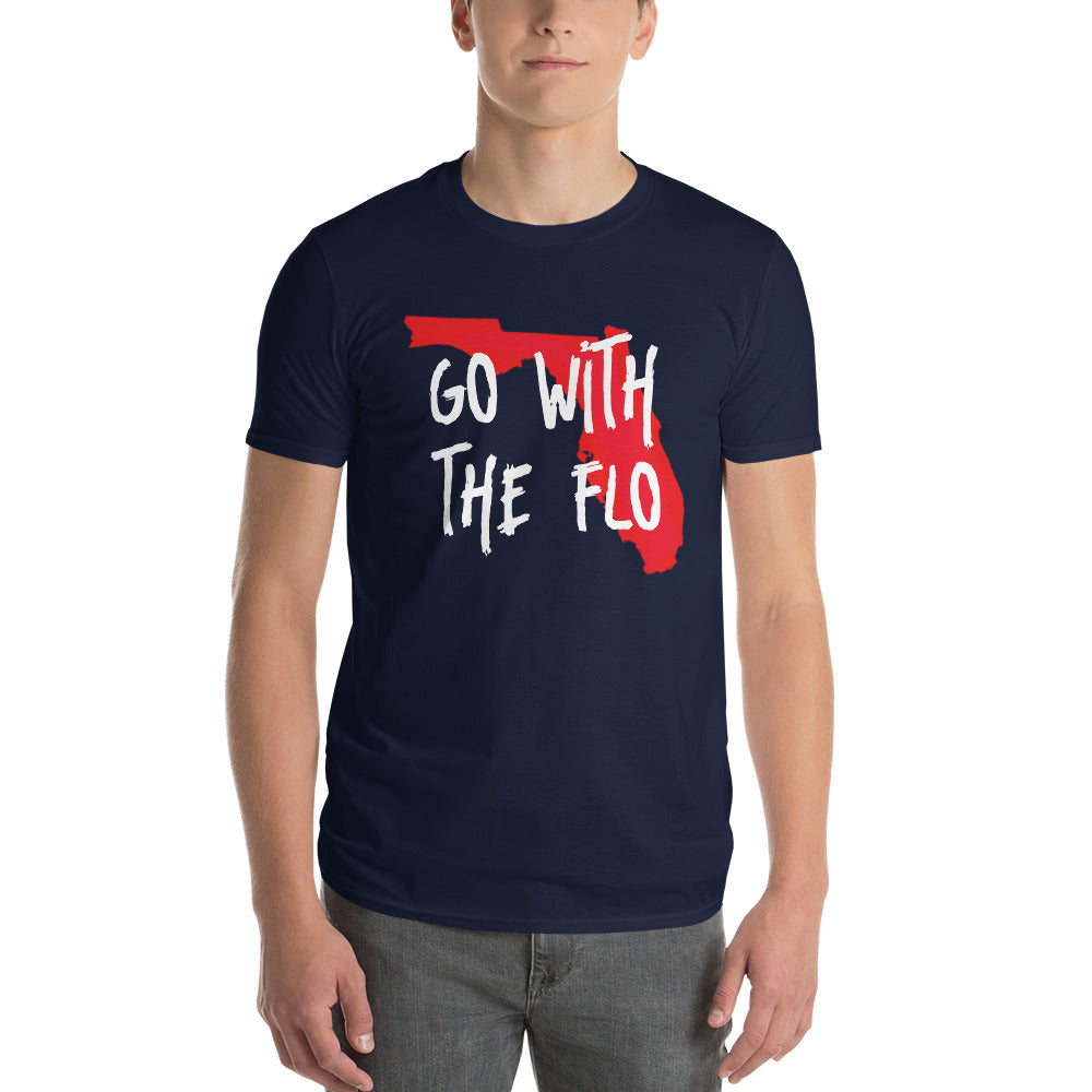 GO WITH THE FLO - FLORIDA MAP T-SHIRT - Map of Florida Unisex Lightweight TShirt