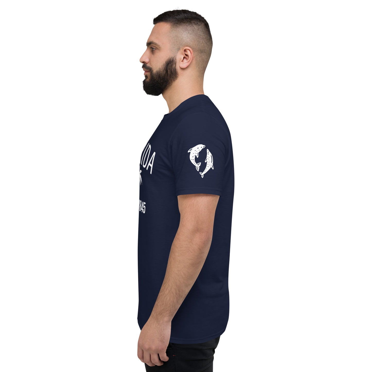 FLORIDA SHIRT WITH DOLPHINS - Florida T-Shirt with Dolphins on Left Sleeve V2