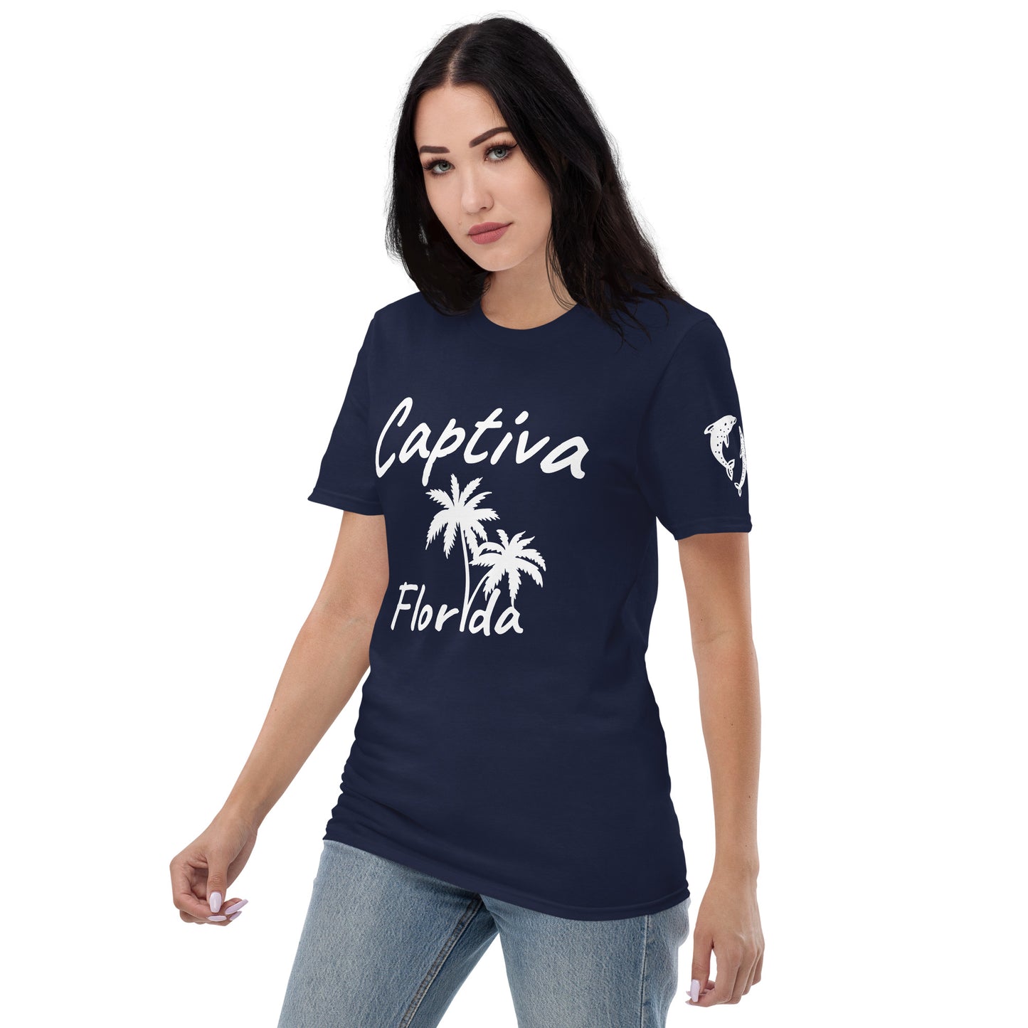 CAPTIVA FLORIDA PALM TREE T-SHIRT AND DOLPHINS - Palm Tree Dolphin Shirt Captiva Florida