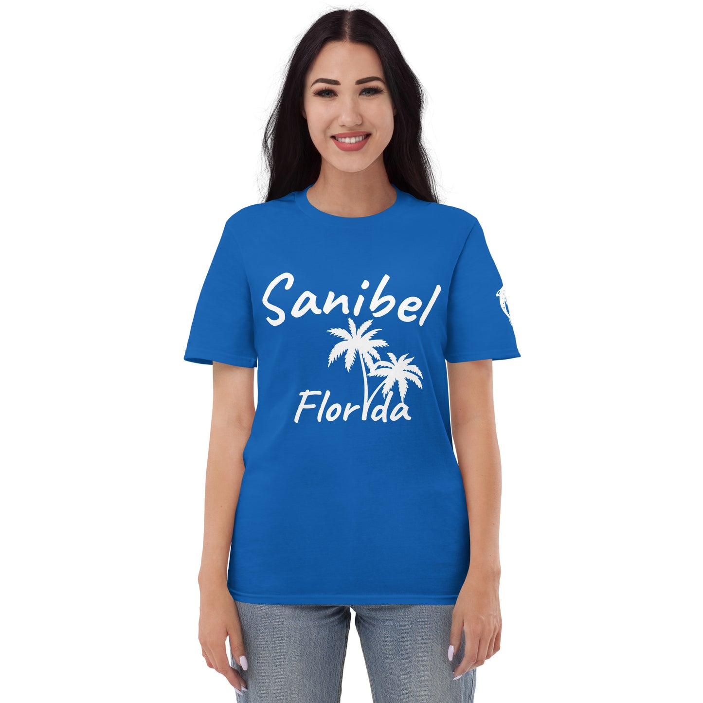 SANIBEL FLORIDA PALM TREE T-SHIRT - Palm Tree Dolphin Shirt Sanibel Island Florida