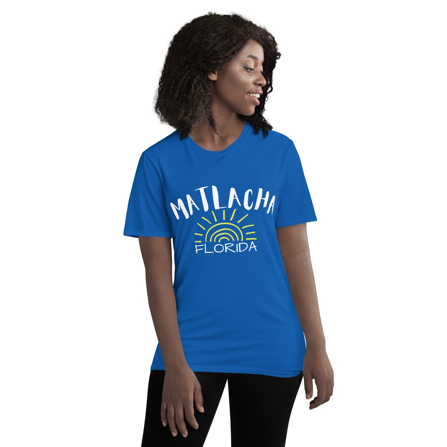 MATLACHA FLORIDA SUNSHINE - Matlacha FL with Sun - Premium Unisex T-Shirt - Gildan 980