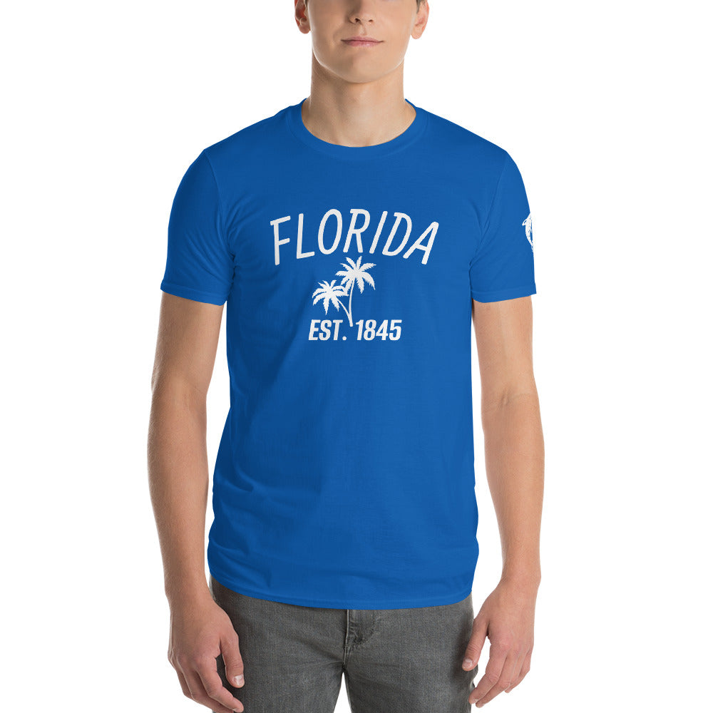 FLORIDA SHIRT WITH DOLPHINS - Florida T-Shirt with Dolphins on Left Sleeve V2