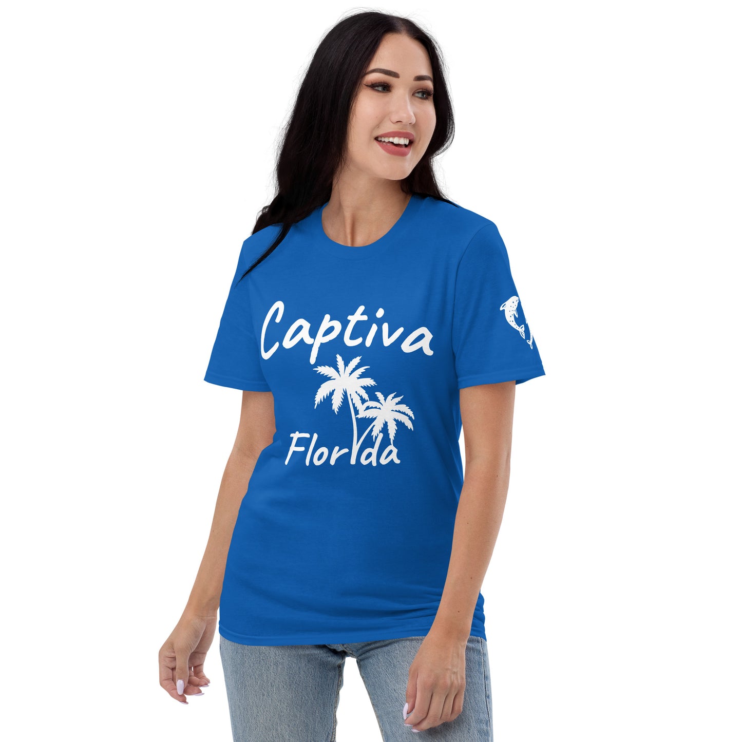 CAPTIVA FLORIDA PALM TREE T-SHIRT AND DOLPHINS - Palm Tree Dolphin Shirt Captiva Florida