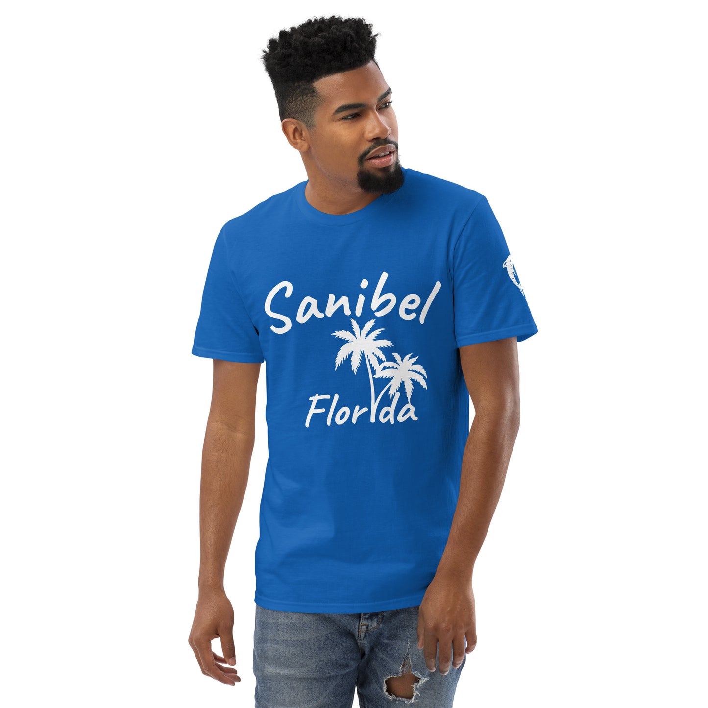 SANIBEL FLORIDA PALM TREE T-SHIRT - Palm Tree Dolphin Shirt Sanibel Island Florida