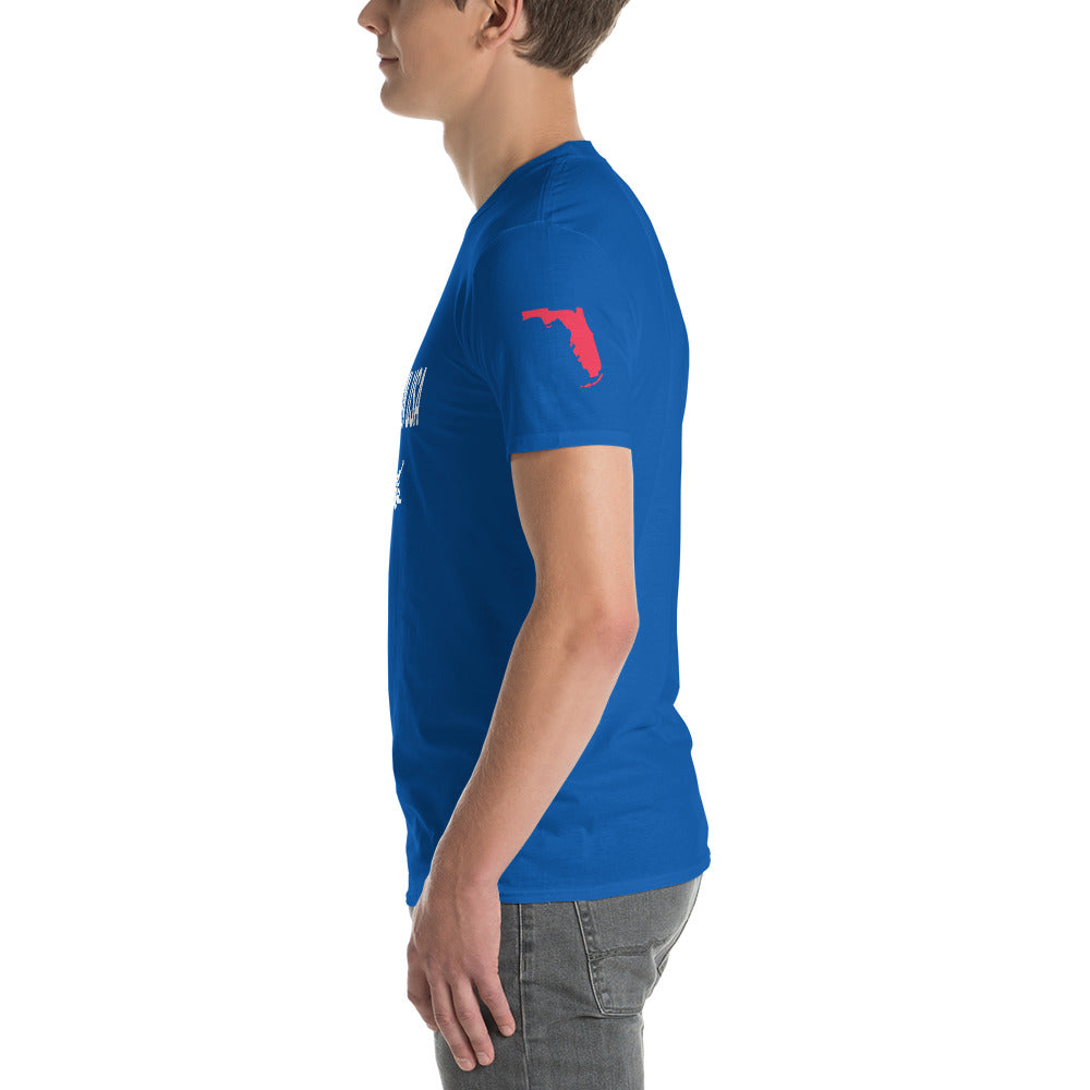 MADE IN USA ALLIGATOR T-SHIRT W/ FLORIDA MAP LEFT SLEEVE - Florida Alligator Premium Lightweight T-Shirt