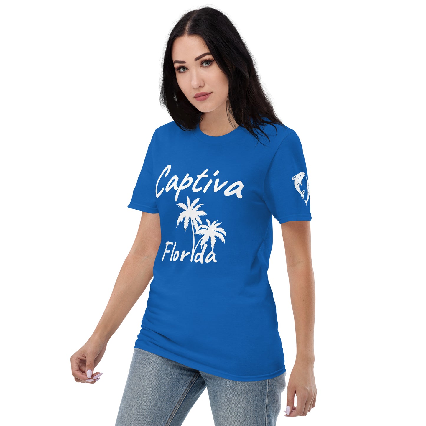 CAPTIVA FLORIDA PALM TREE T-SHIRT AND DOLPHINS - Palm Tree Dolphin Shirt Captiva Florida