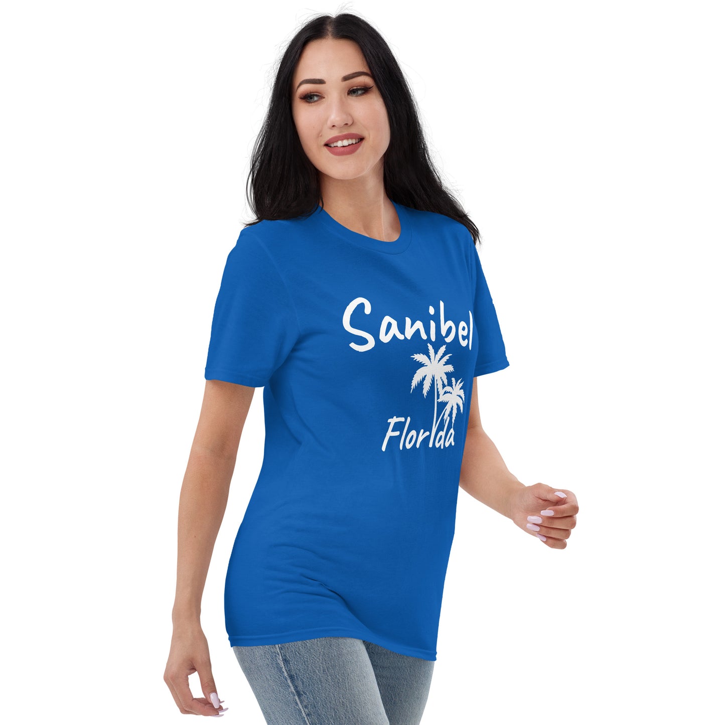 SANIBEL FLORIDA PALM TREE T-SHIRT - Palm Tree Dolphin Shirt Sanibel Island Florida