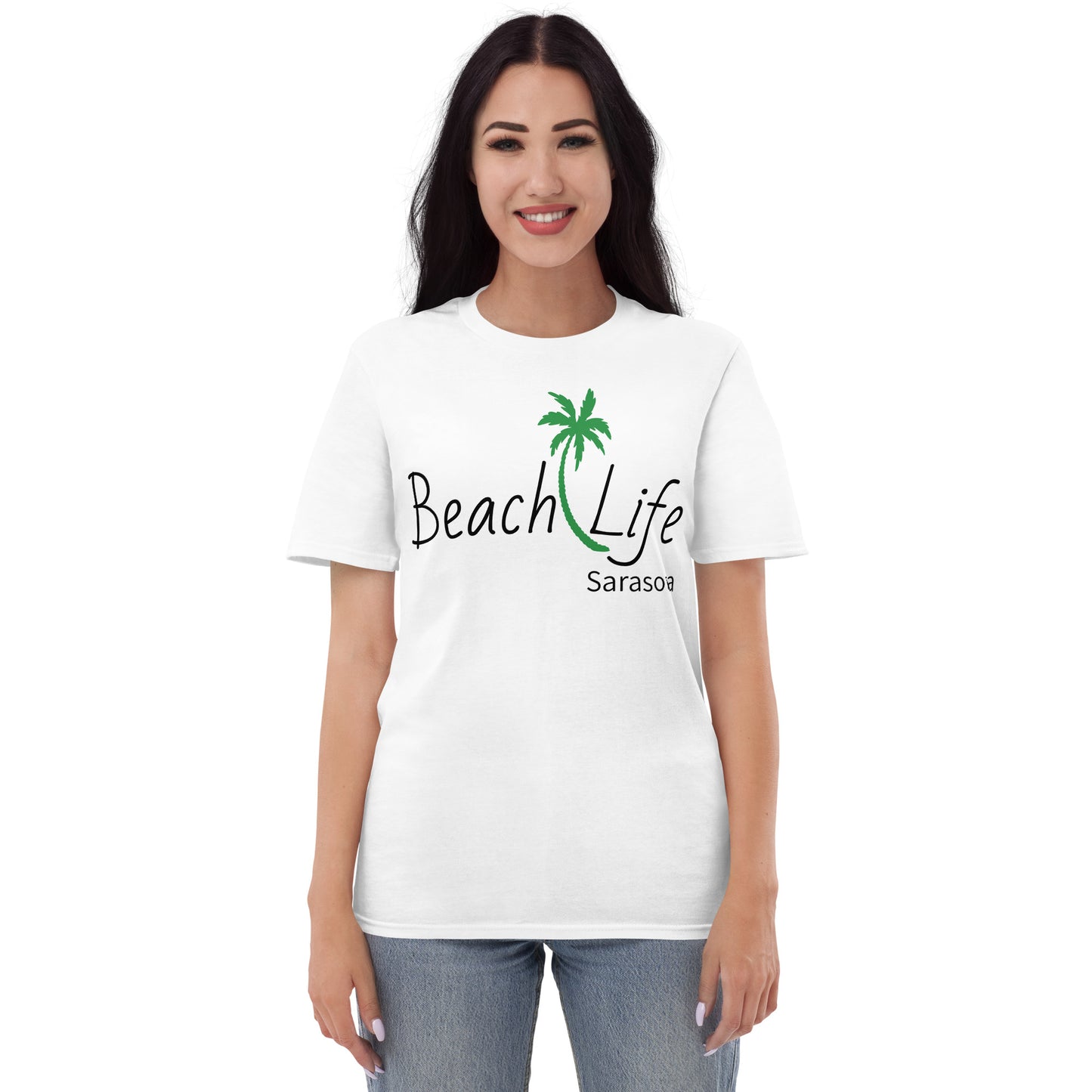 SARASOTA FLORIDA PALM TREE T-SHIRT - Beach Life Sarasota T-Shirt with Palm Tree