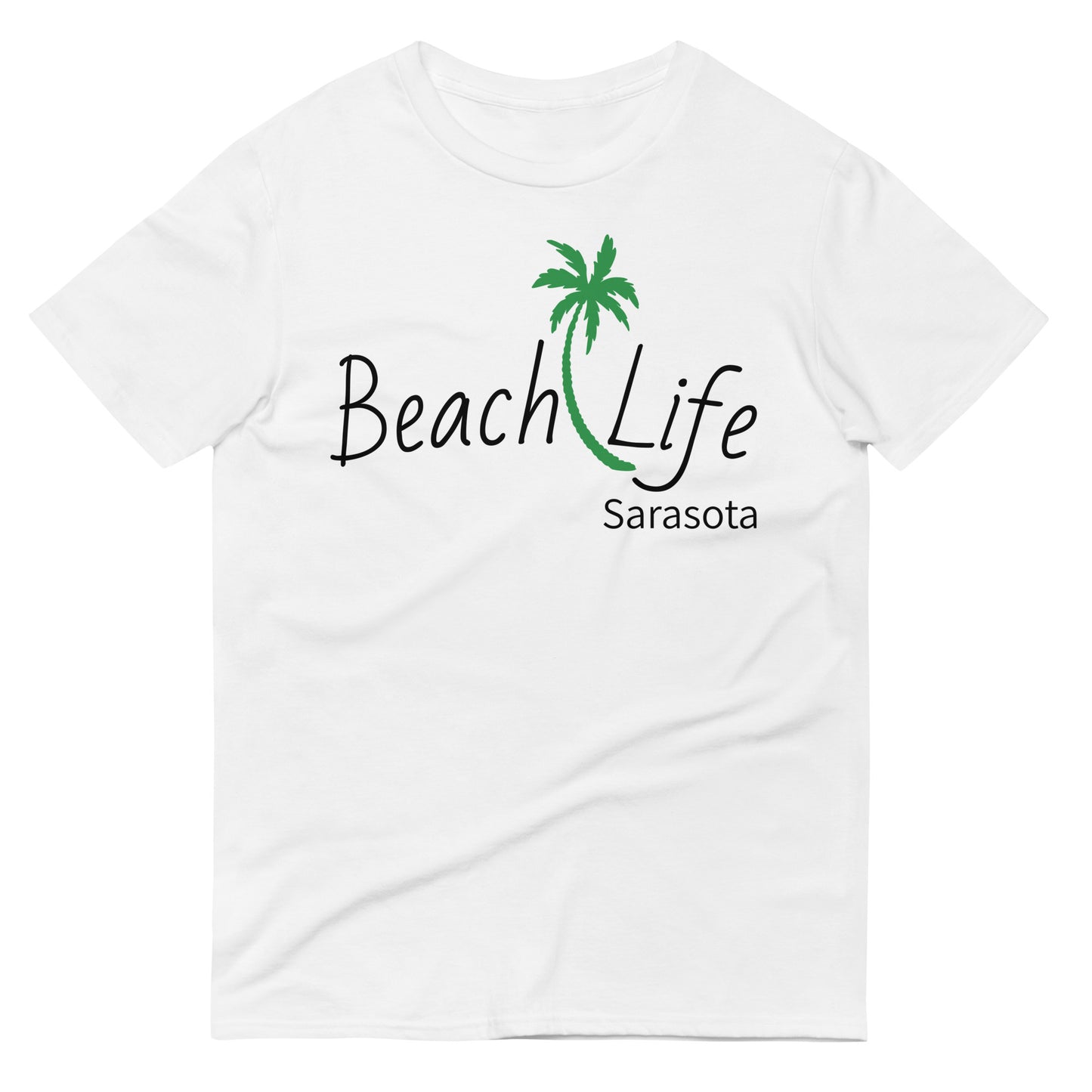 SARASOTA FLORIDA PALM TREE T-SHIRT - Beach Life Sarasota T-Shirt with Palm Tree
