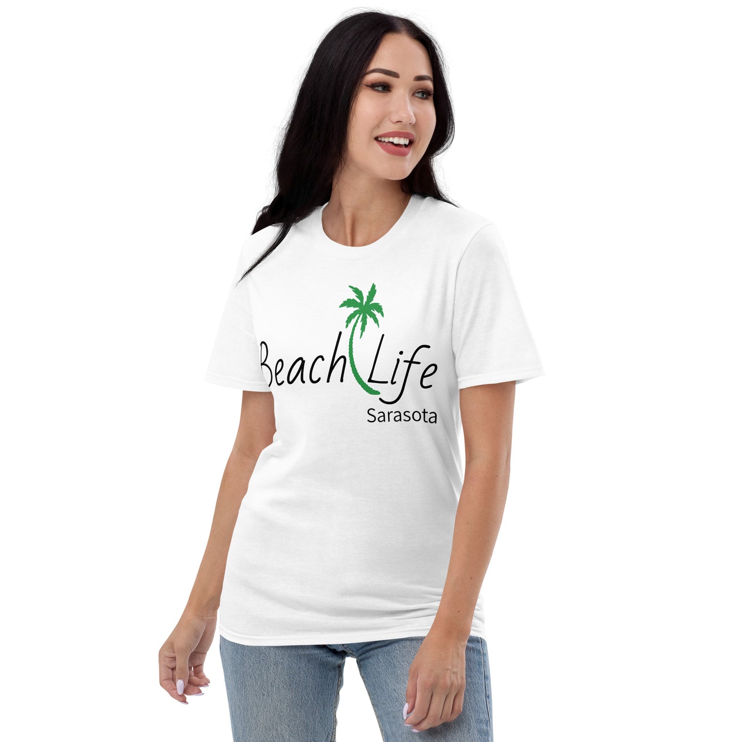 SARASOTA FLORIDA PALM TREE T-SHIRT - Beach Life Sarasota T-Shirt with Palm Tree