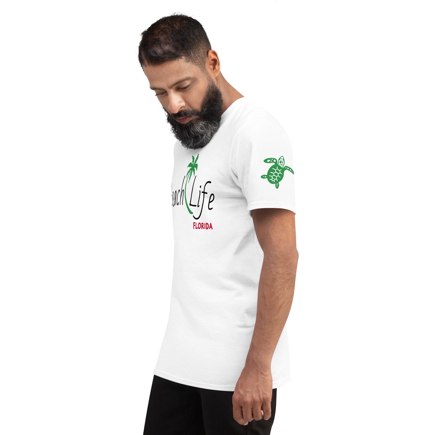 BEACH LIFE FLORIDA T-Shirt - Beach Life Florida Shirt with Palm Tree and Turtle