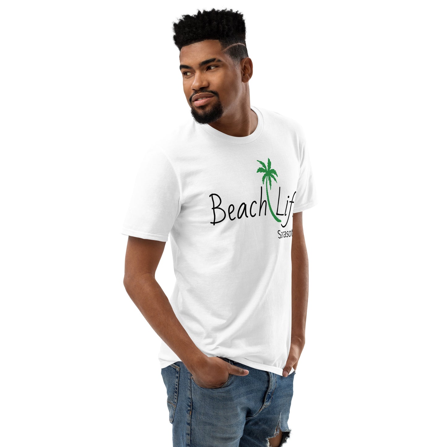 SARASOTA FLORIDA PALM TREE T-SHIRT - Beach Life Sarasota T-Shirt with Palm Tree