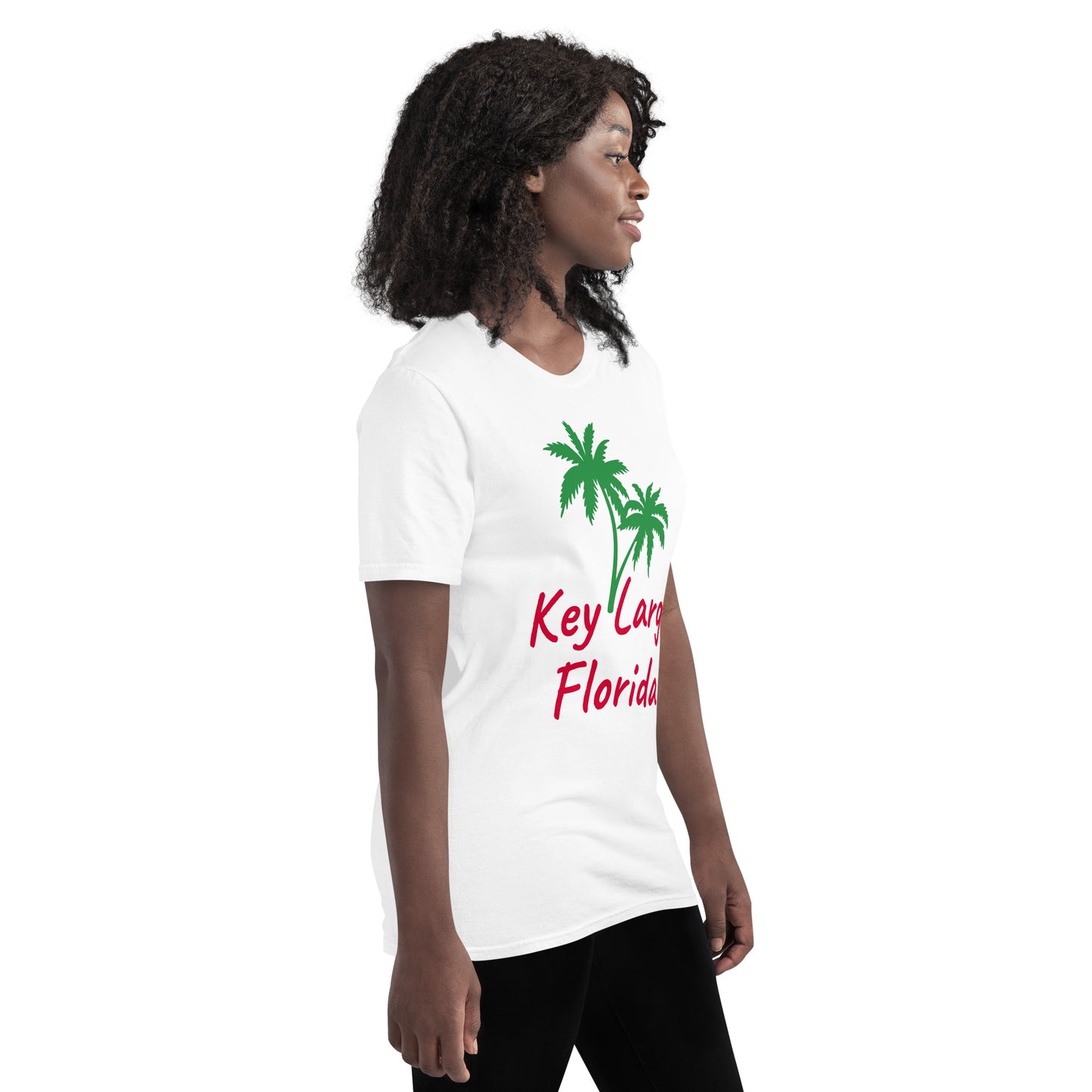 KEY LARGO FLORIDA WHITE T-SHIRT - Palm Tree Shirt Key Largo Florida V2