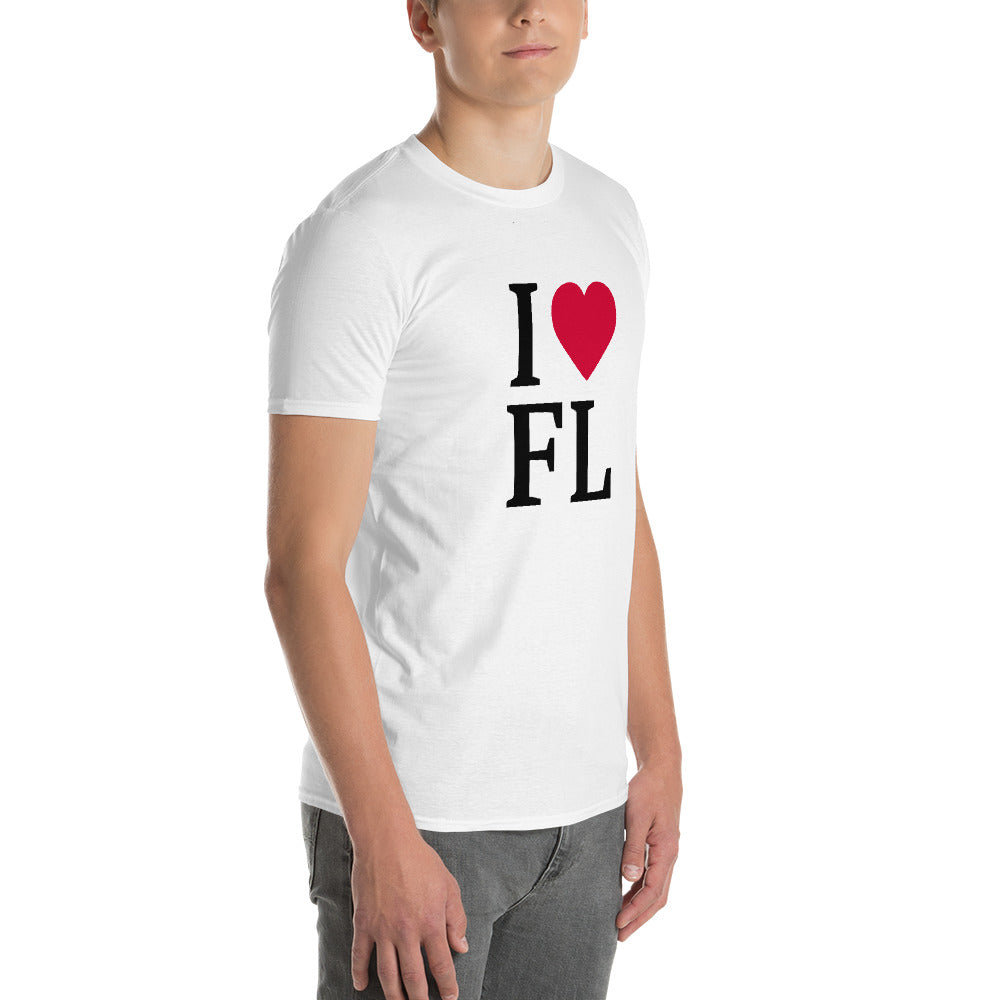 I LOVE FLORIDA Short-Sleeve T-Shirt - I Love Florida with Heart Shirt