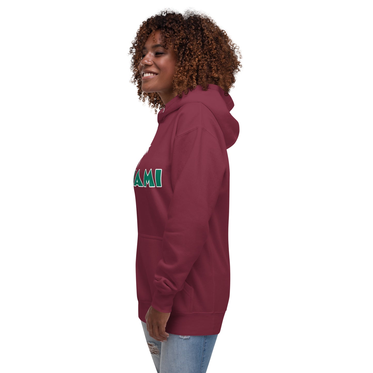 MIAMI W/ PALM TREES - Unisex Premium Hoodie V2 - Cotton Heritage M2580