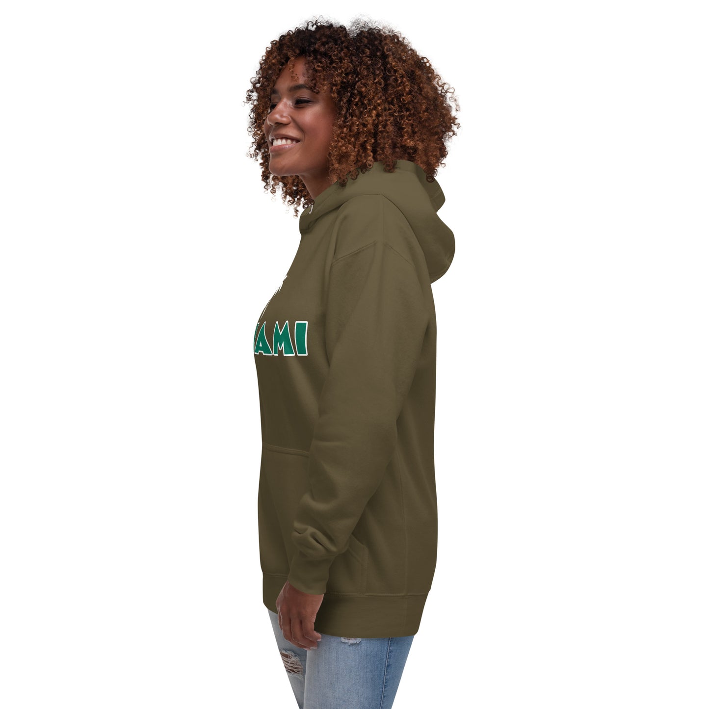 MIAMI W/ PALM TREES - Unisex Premium Hoodie V2 - Cotton Heritage M2580