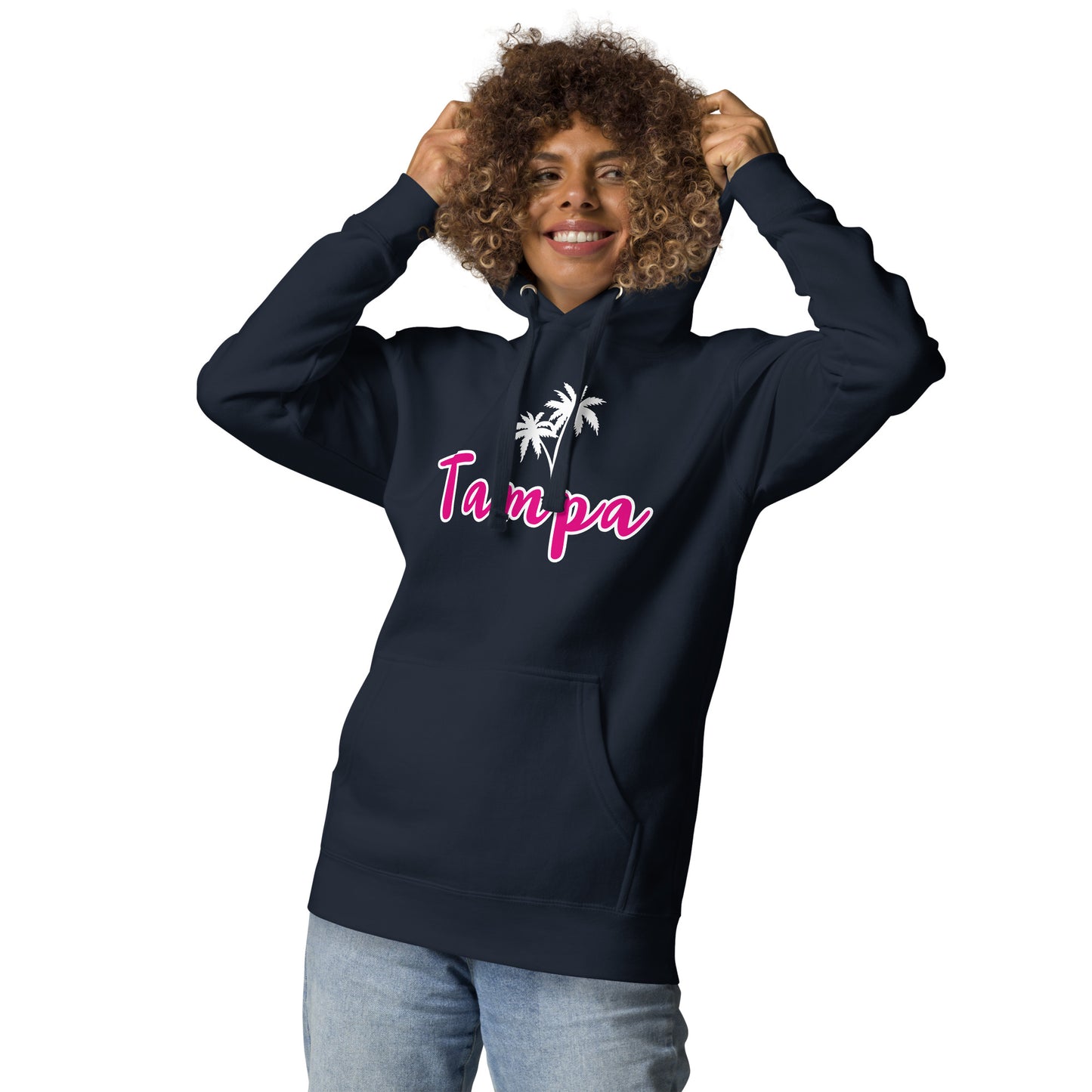 TAMPA W/ PALM TREES - Unisex Premium Hoodie - Cotton Heritage M2580