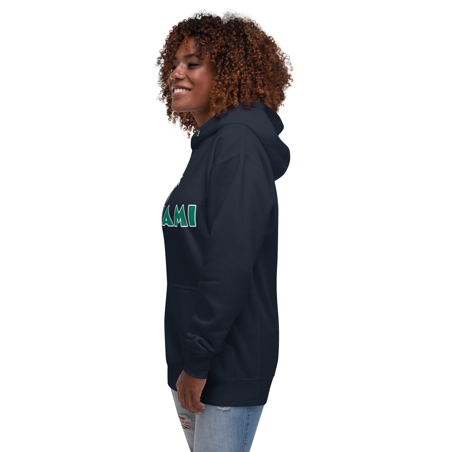 MIAMI W/ PALM TREES - Unisex Premium Hoodie V2 - Cotton Heritage M2580