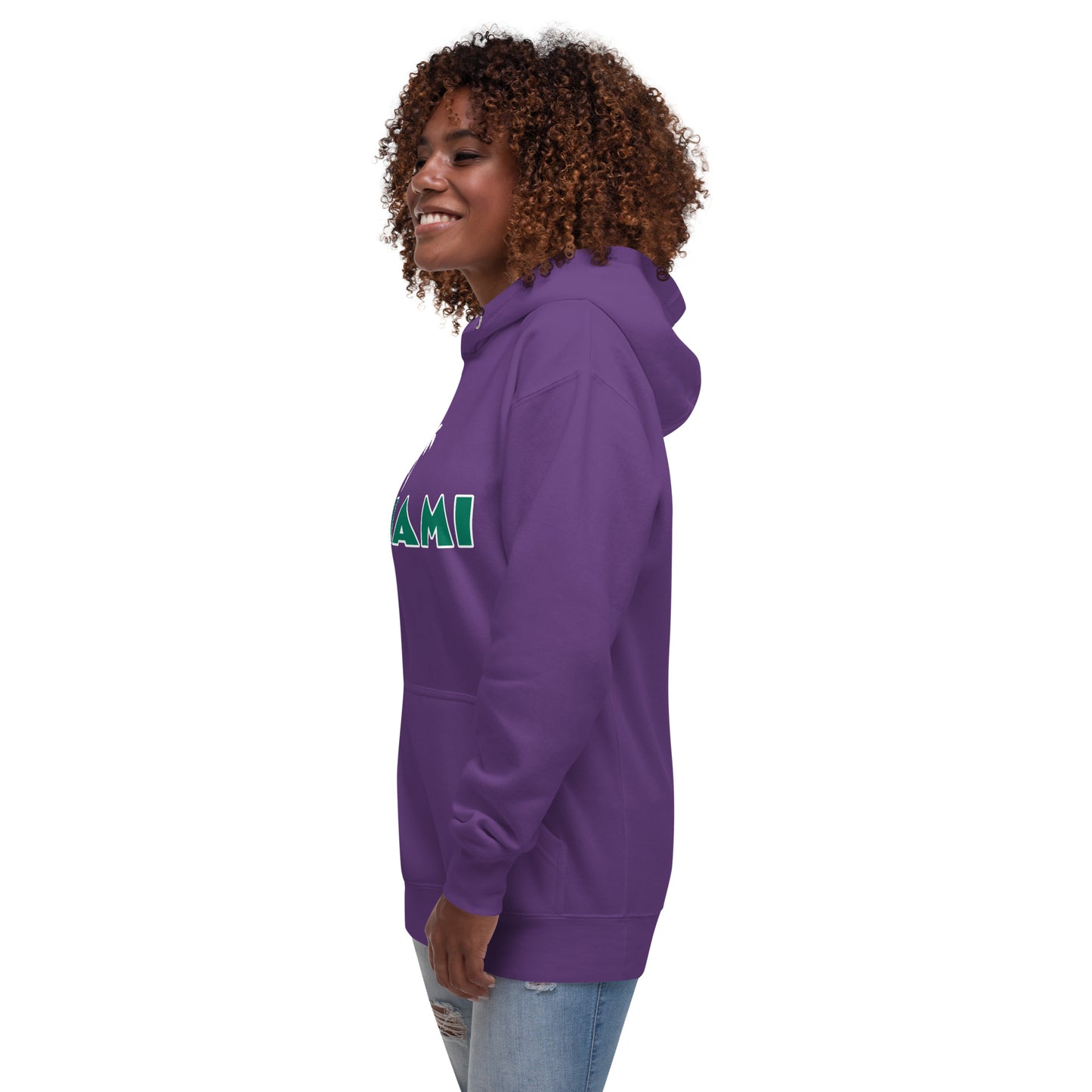 MIAMI W/ PALM TREES - Unisex Premium Hoodie V2 - Cotton Heritage M2580