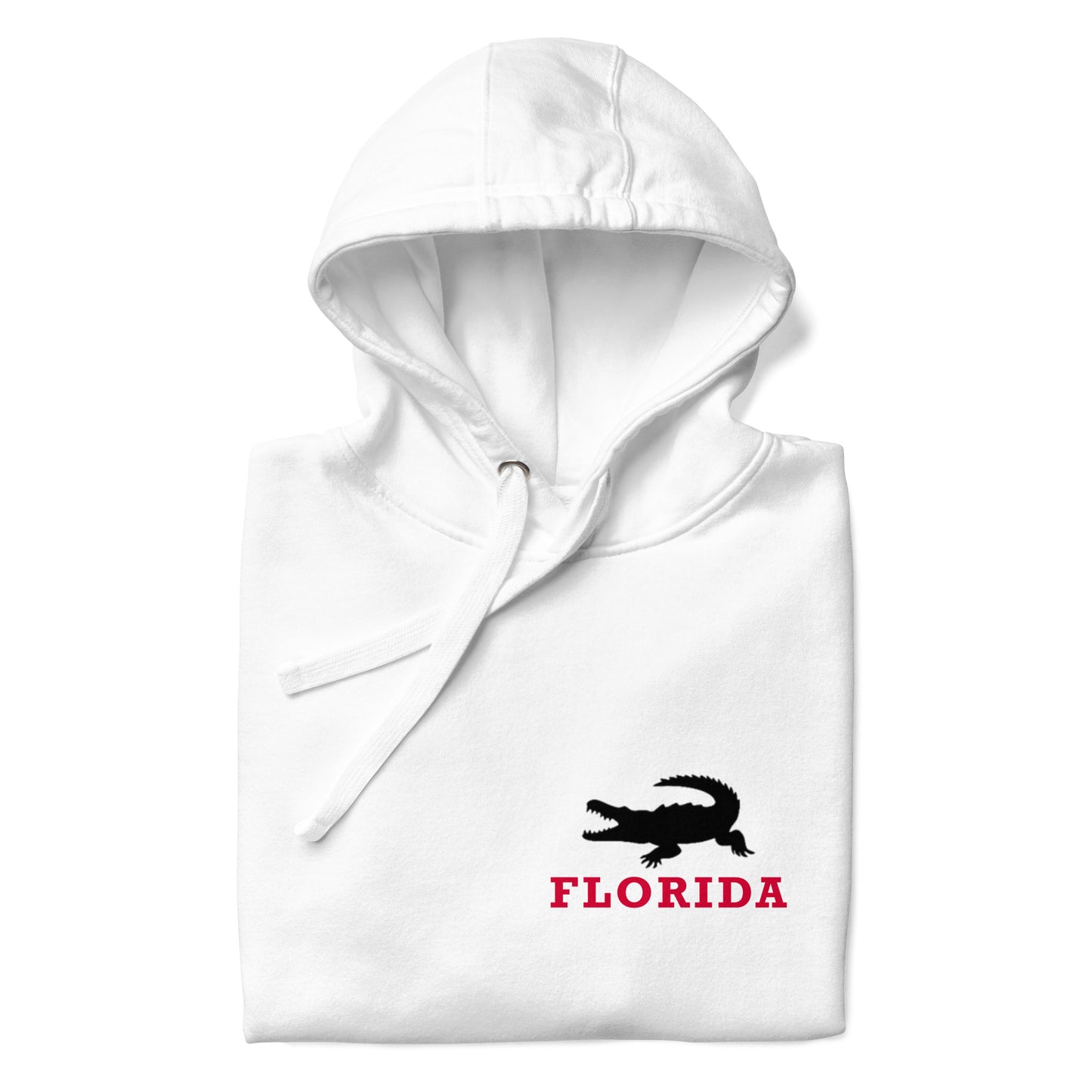 FLORIDA HOODIE W/ ALLIGATOR (white) - Unisex Premium Hoodie - Cotton Heritage Sweatshirt M2580