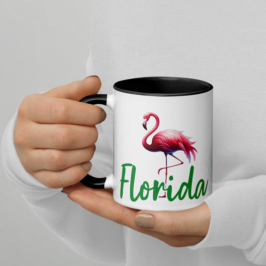 FLORIDA PINK FLAMINGO Mug - Florida Flamingo Mugs - FL Flamingo Coffee Cups
