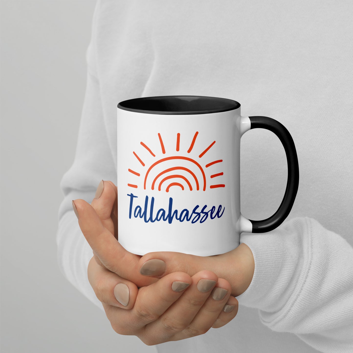 Tallahassee SUNSHINE Mug with Color Inside - Tallahassee Florida Sun Mugs - Tallahassee FL Coffee Mugs