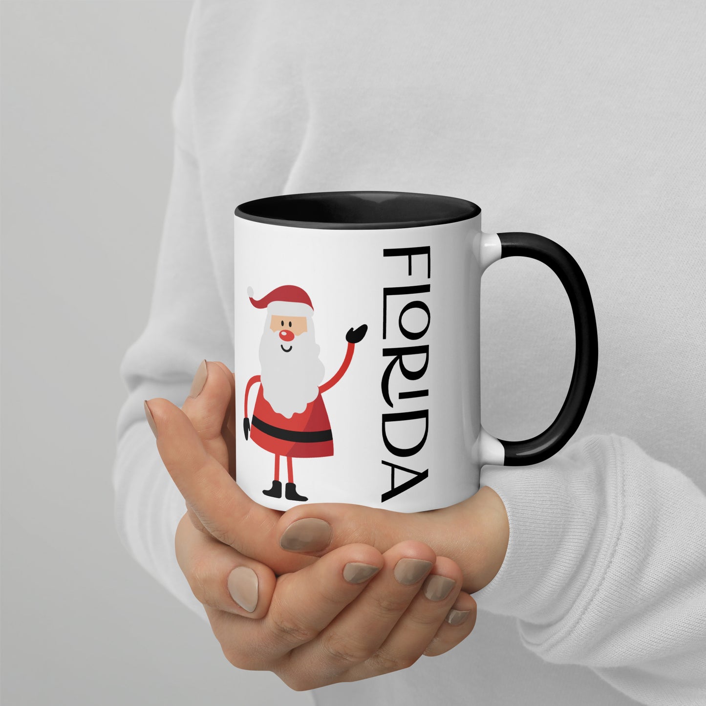 FLORIDA SANTA Mug with Several Colors Inside - Florida SANTA CLAUS Christmas Mugs