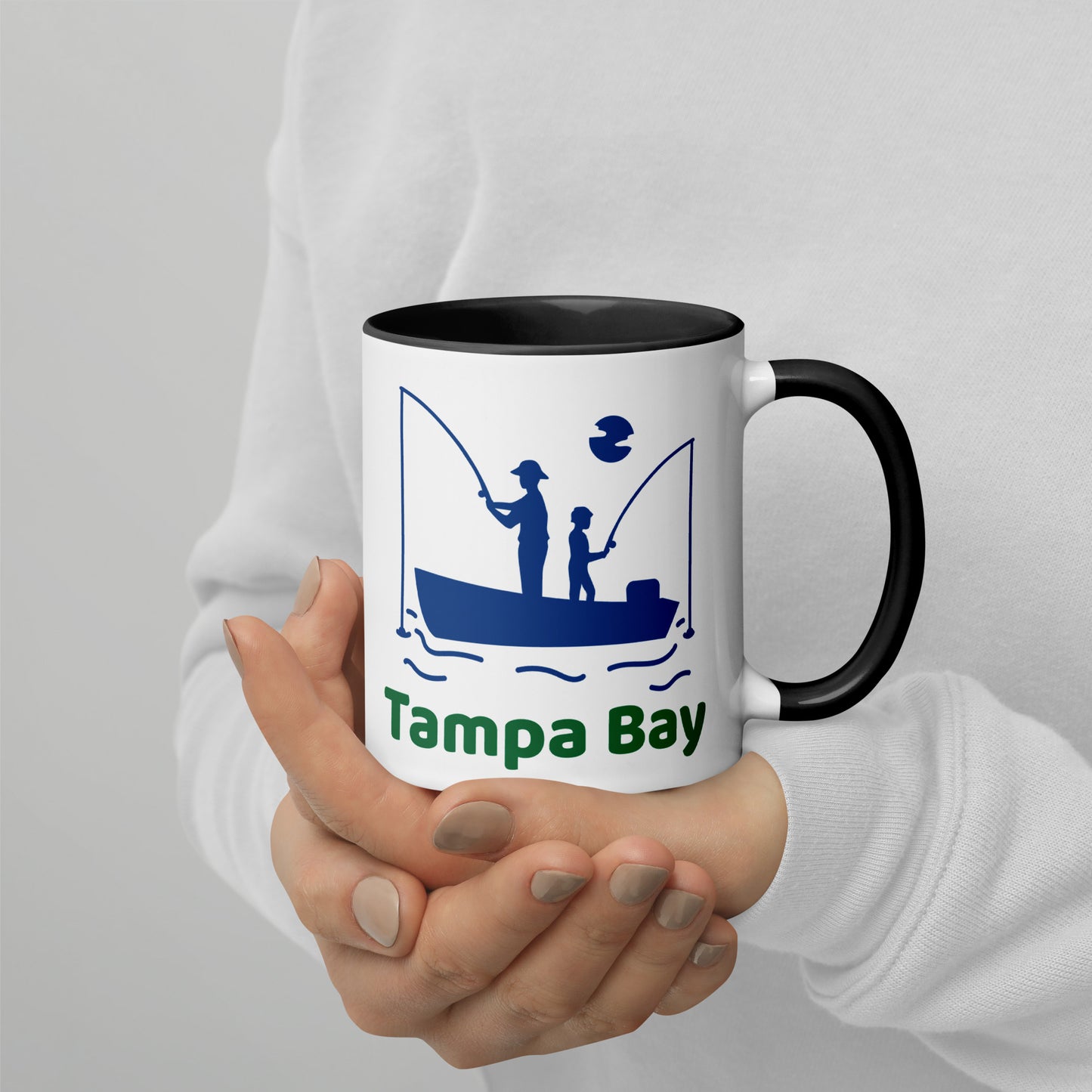 TAMPA BAY FISHING Mug with Color Inside - TAMPA BAY Florida FISHERMAN Mugs