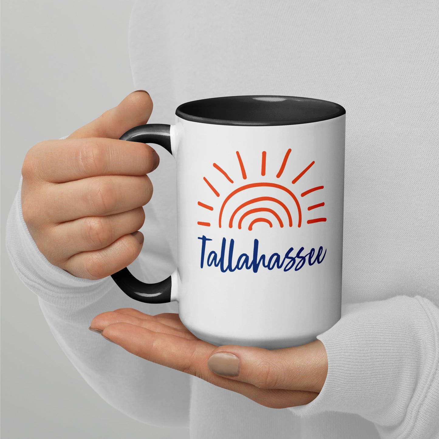 Tallahassee SUNSHINE Mug with Color Inside - Tallahassee Florida Sun Mugs - Tallahassee FL Coffee Mugs