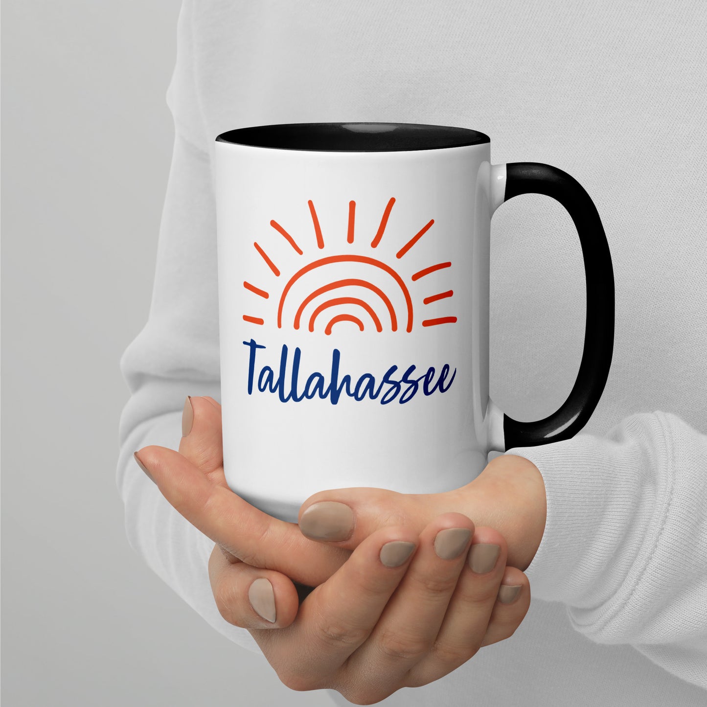 Tallahassee SUNSHINE Mug with Color Inside - Tallahassee Florida Sun Mugs - Tallahassee FL Coffee Mugs