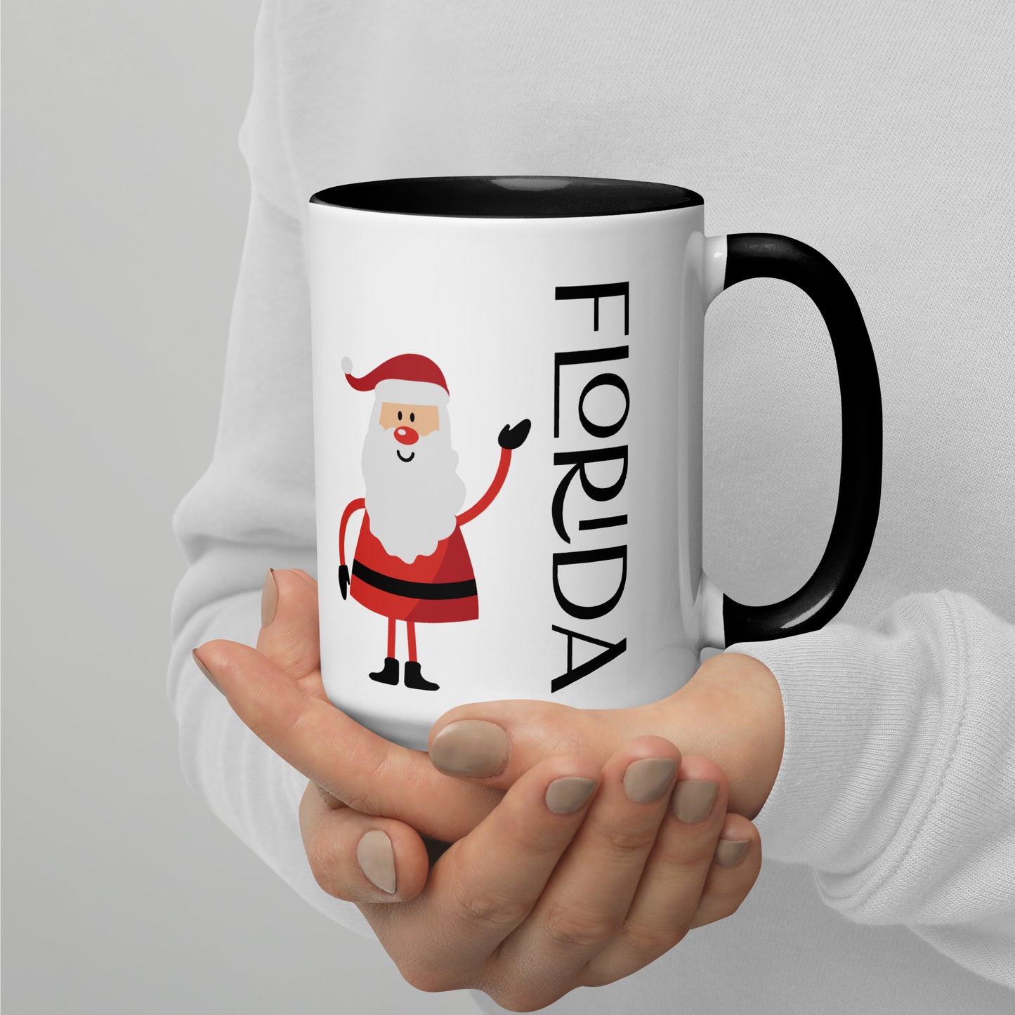 FLORIDA SANTA Mug with Several Colors Inside - Florida SANTA CLAUS Christmas Mugs