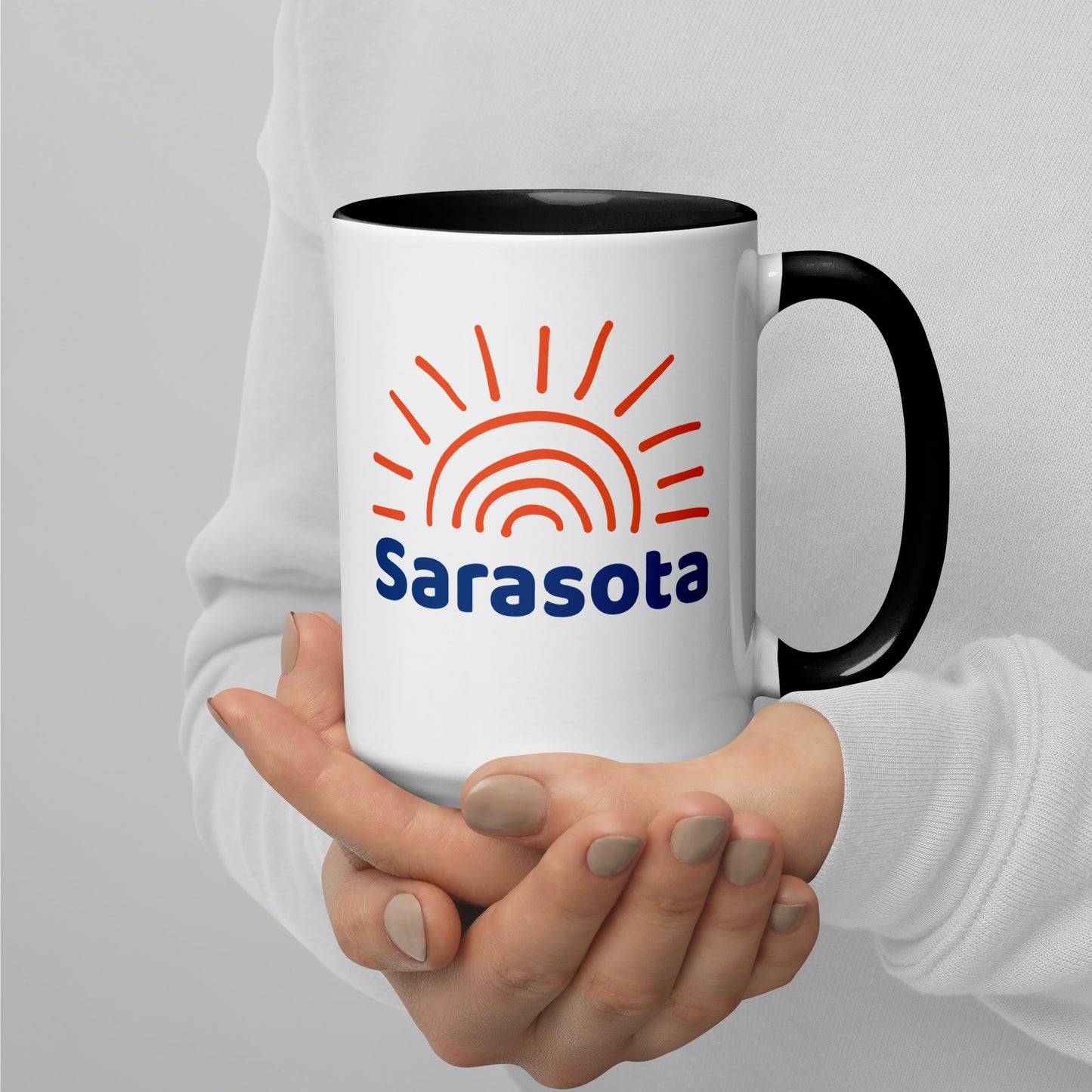 SARASOTA Sun Mug with Color Inside - Sarasota Florida Sunshine Mugs
