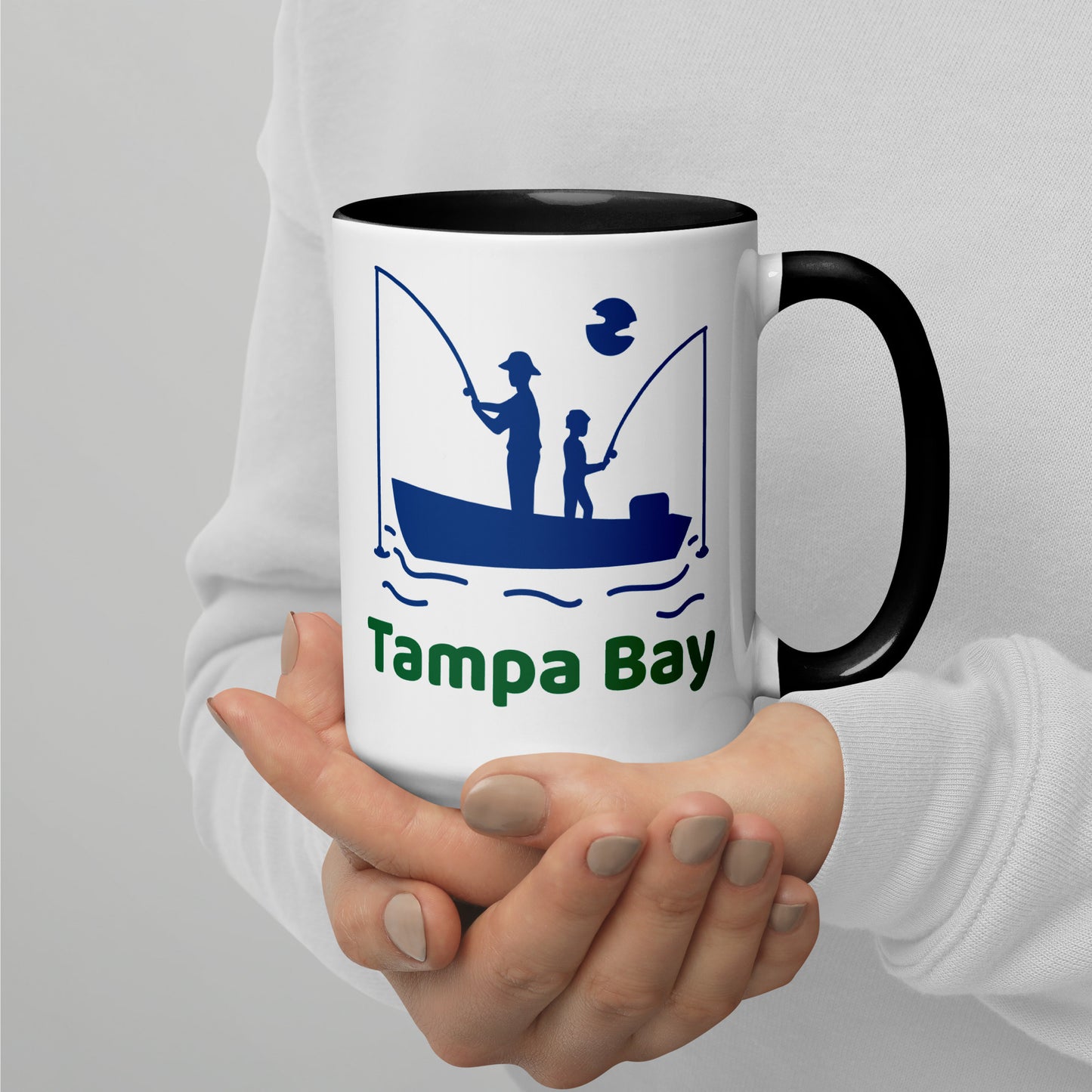 TAMPA BAY FISHING Mug with Color Inside - TAMPA BAY Florida FISHERMAN Mugs